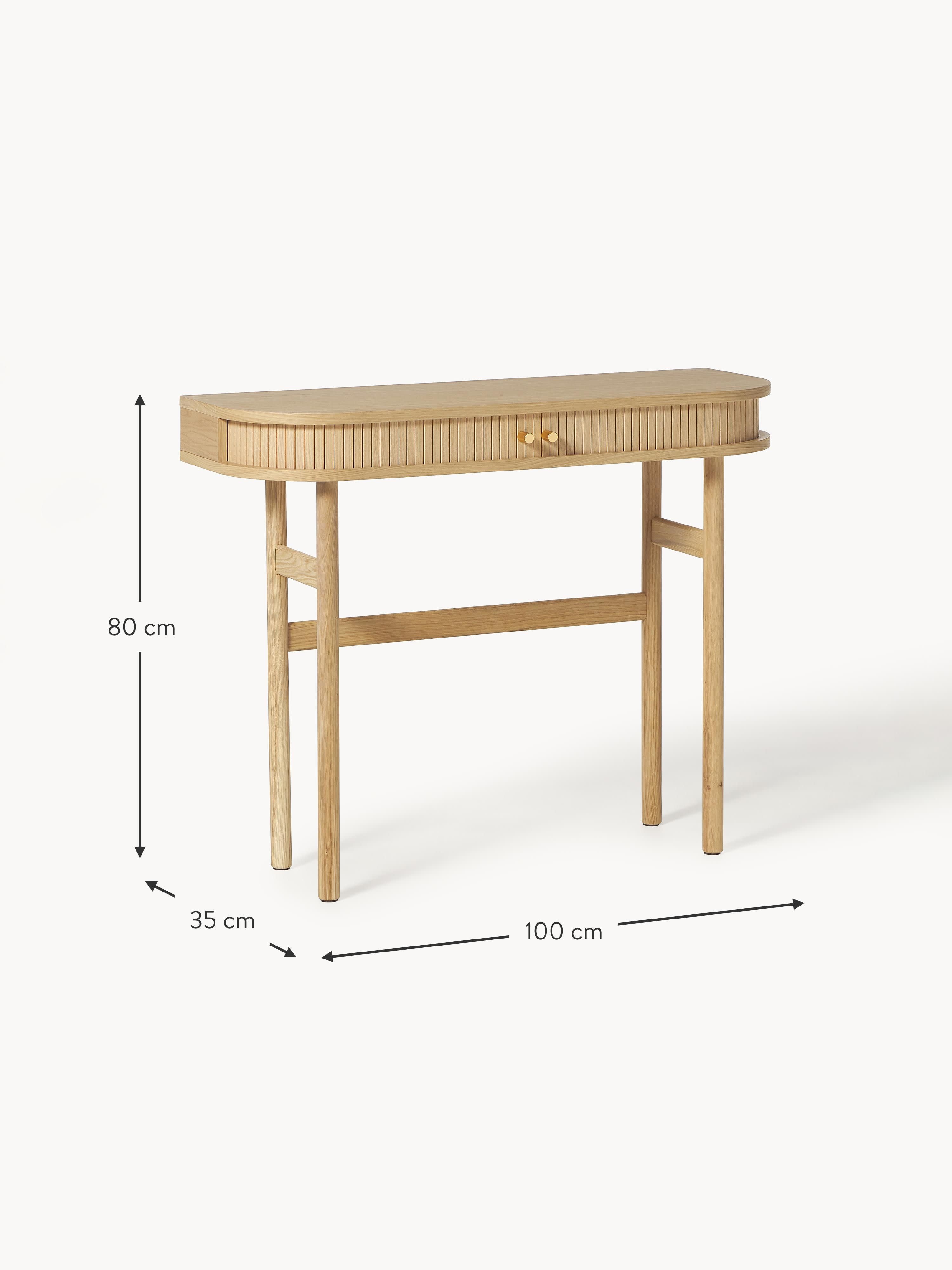 Calary Console Table with Fluted Front