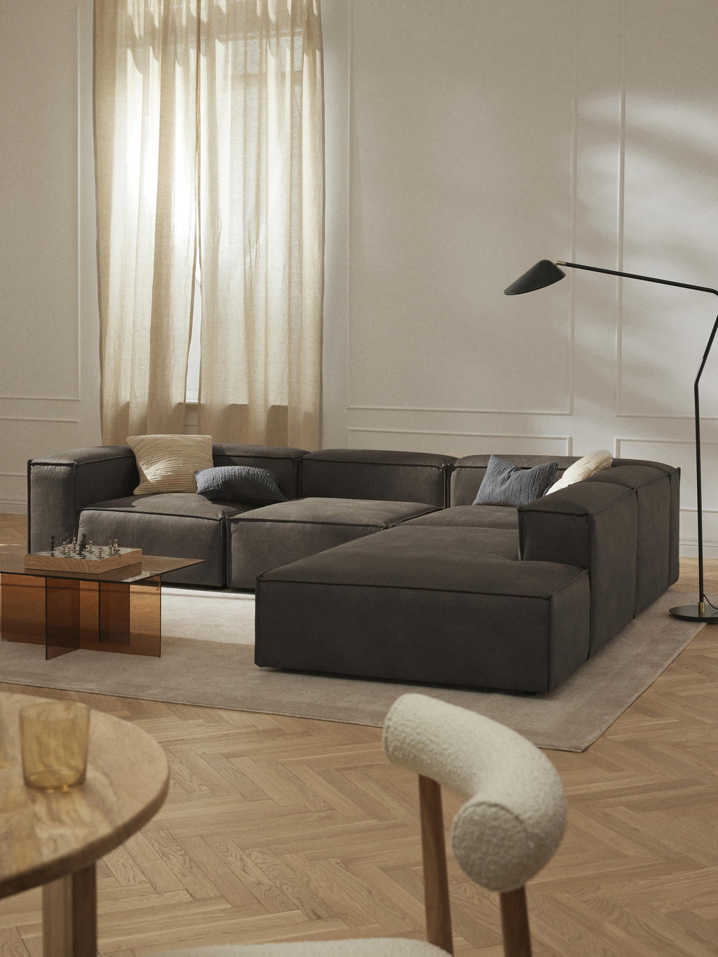 Lennon Leather Chaise Module