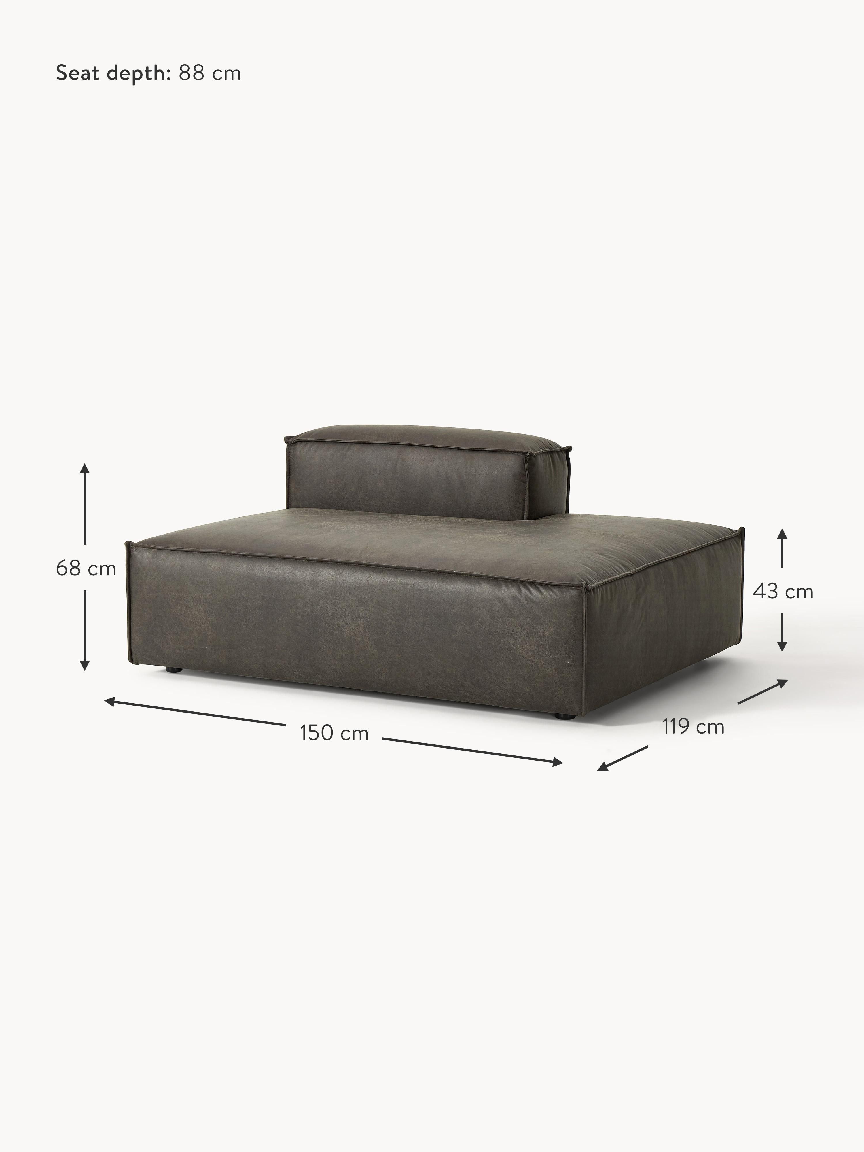Lennon Leather Chaise Module