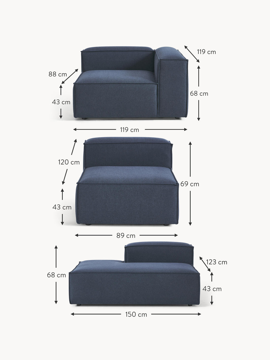 Lennon Modular Corner Sofa (4-seater)