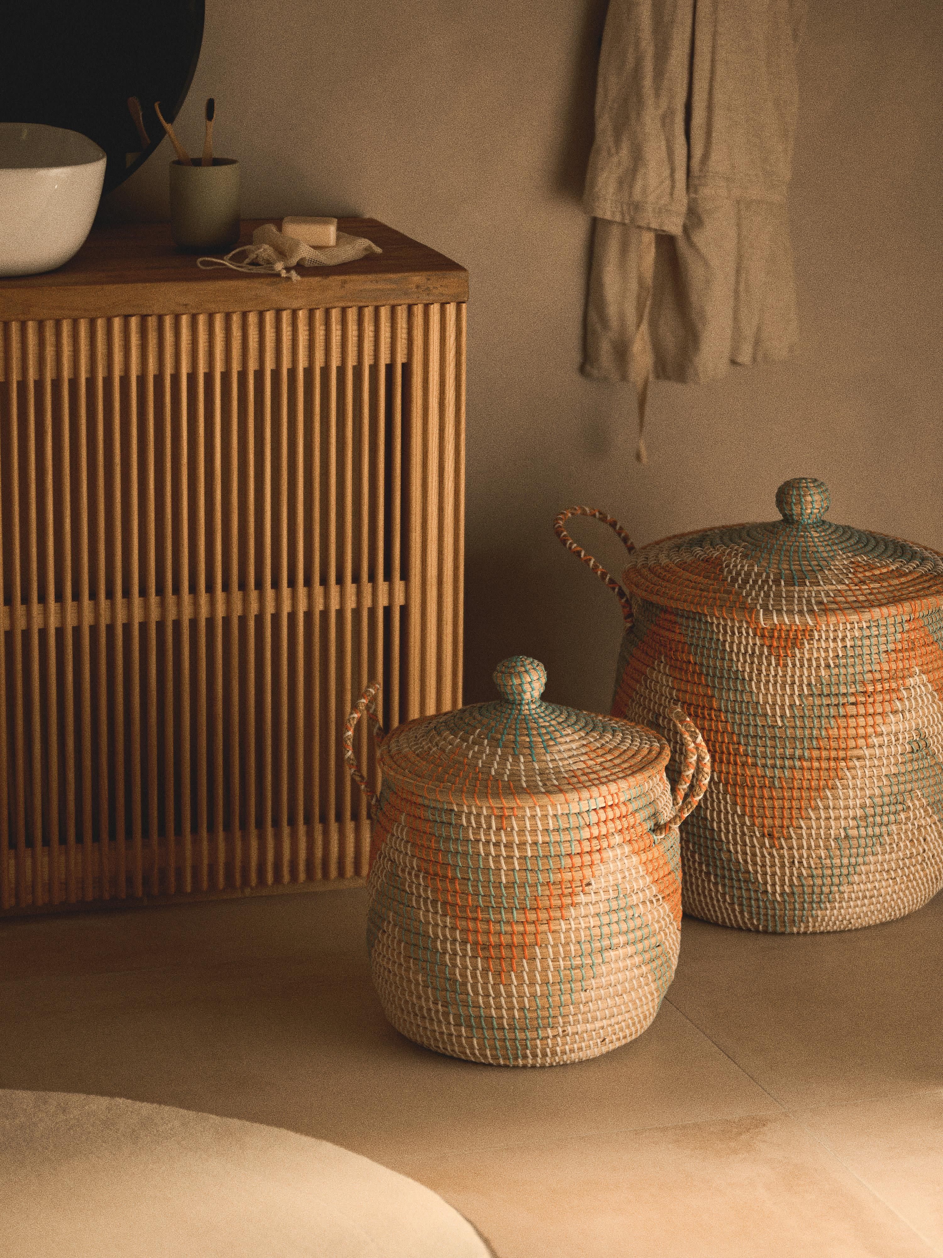 Mija Storage Baskets with Lids, Set of 2