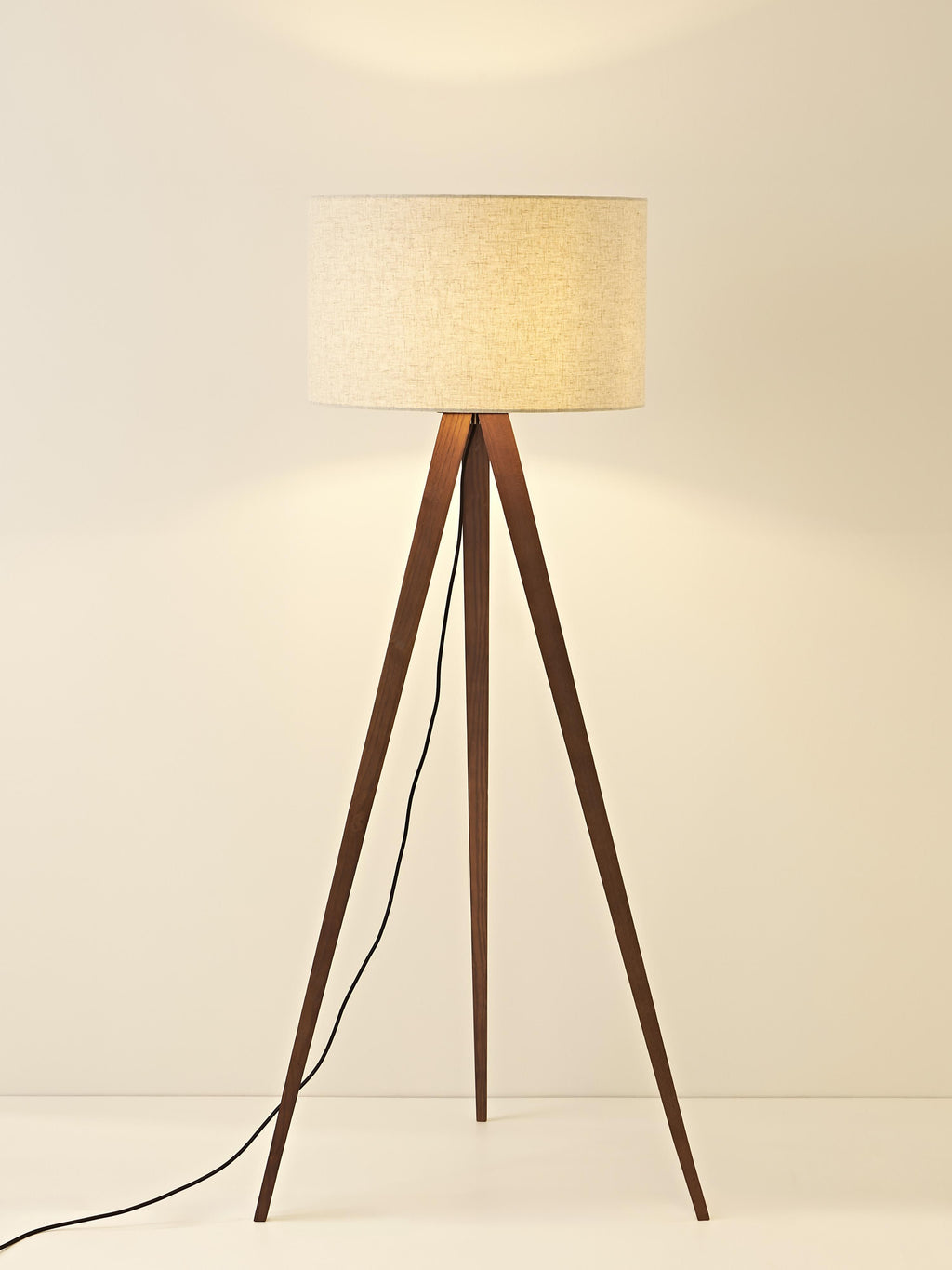 Jake Solid Wood Tripod Floor Lamp