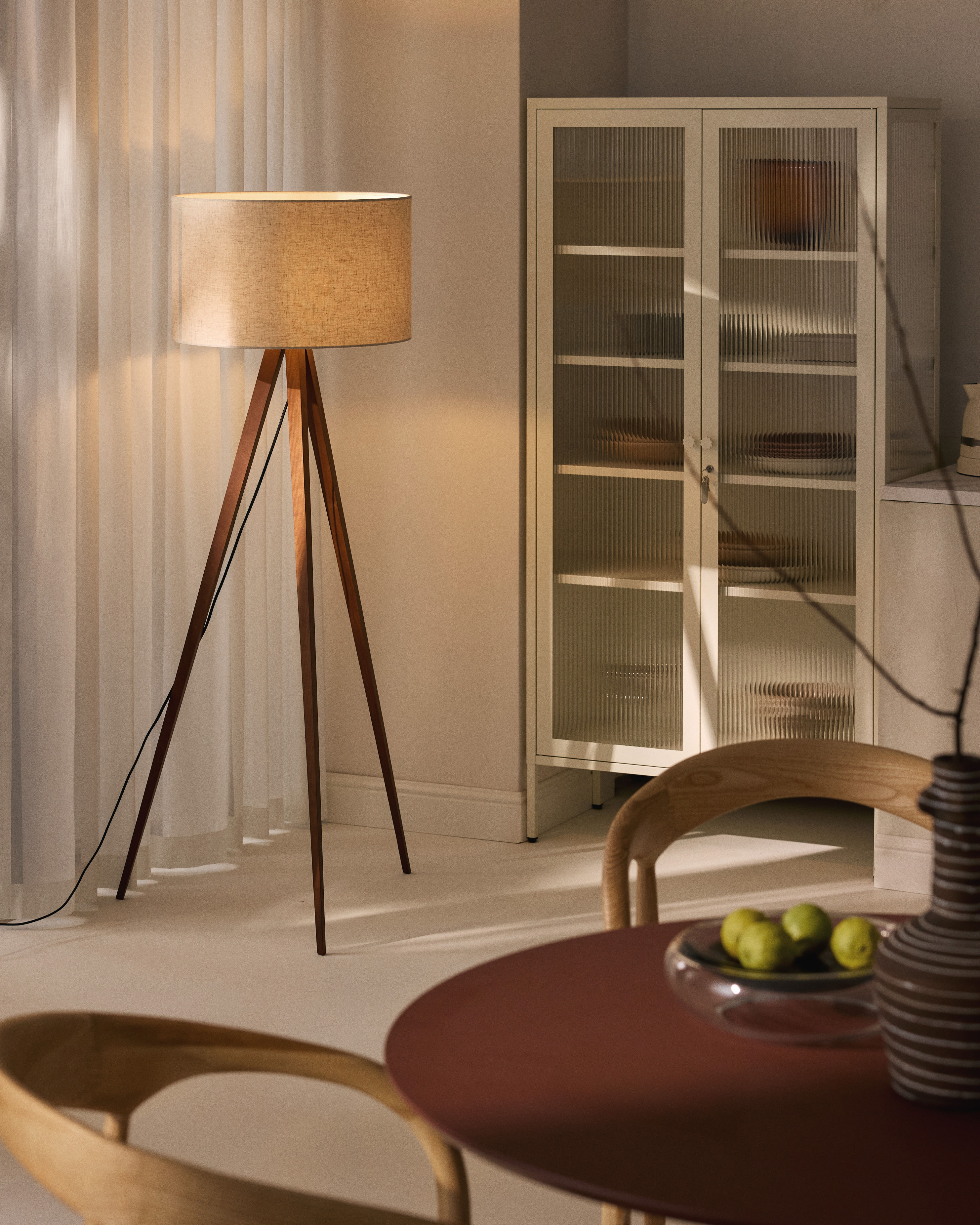 Jake Solid Wood Tripod Floor Lamp