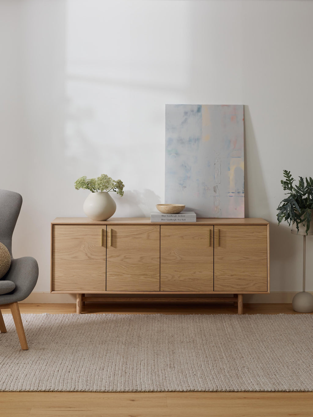 Diana Oak Wood Sideboard