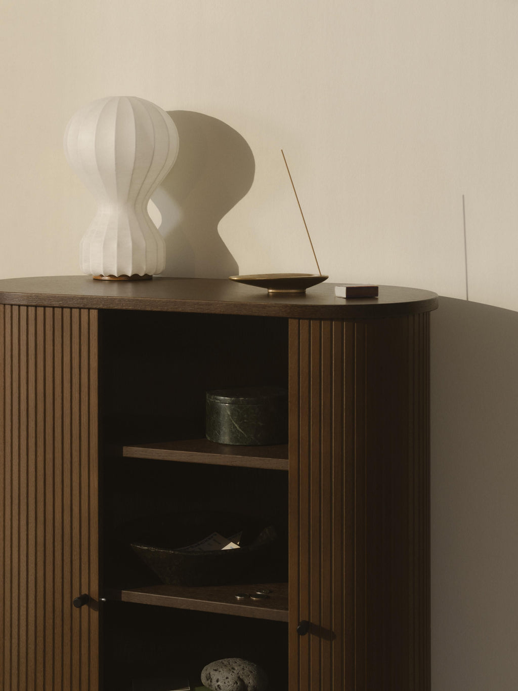 Calary Highboard with Fluted Front