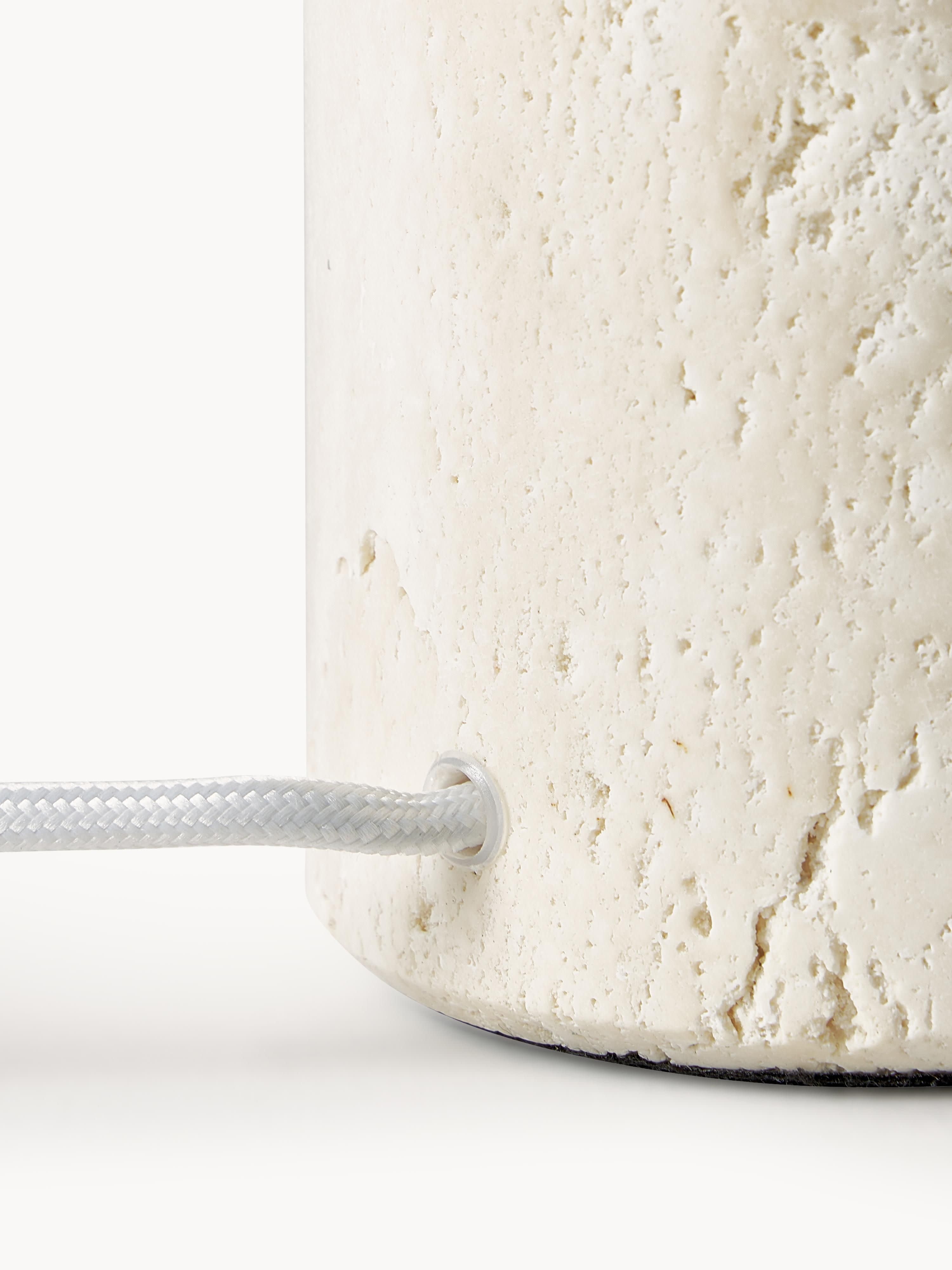 Carla Table Lamp with Travertine Base