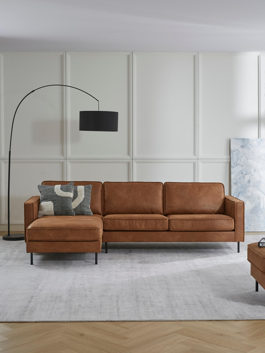 Hunter Leather Corner Sofa (3-seater)