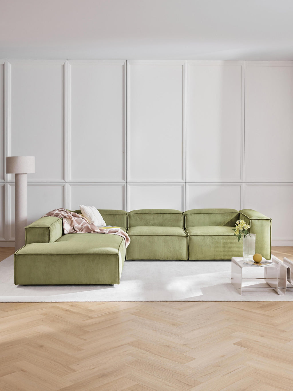 Lennon Corduroy Modular Corner Sofa (4-seater)