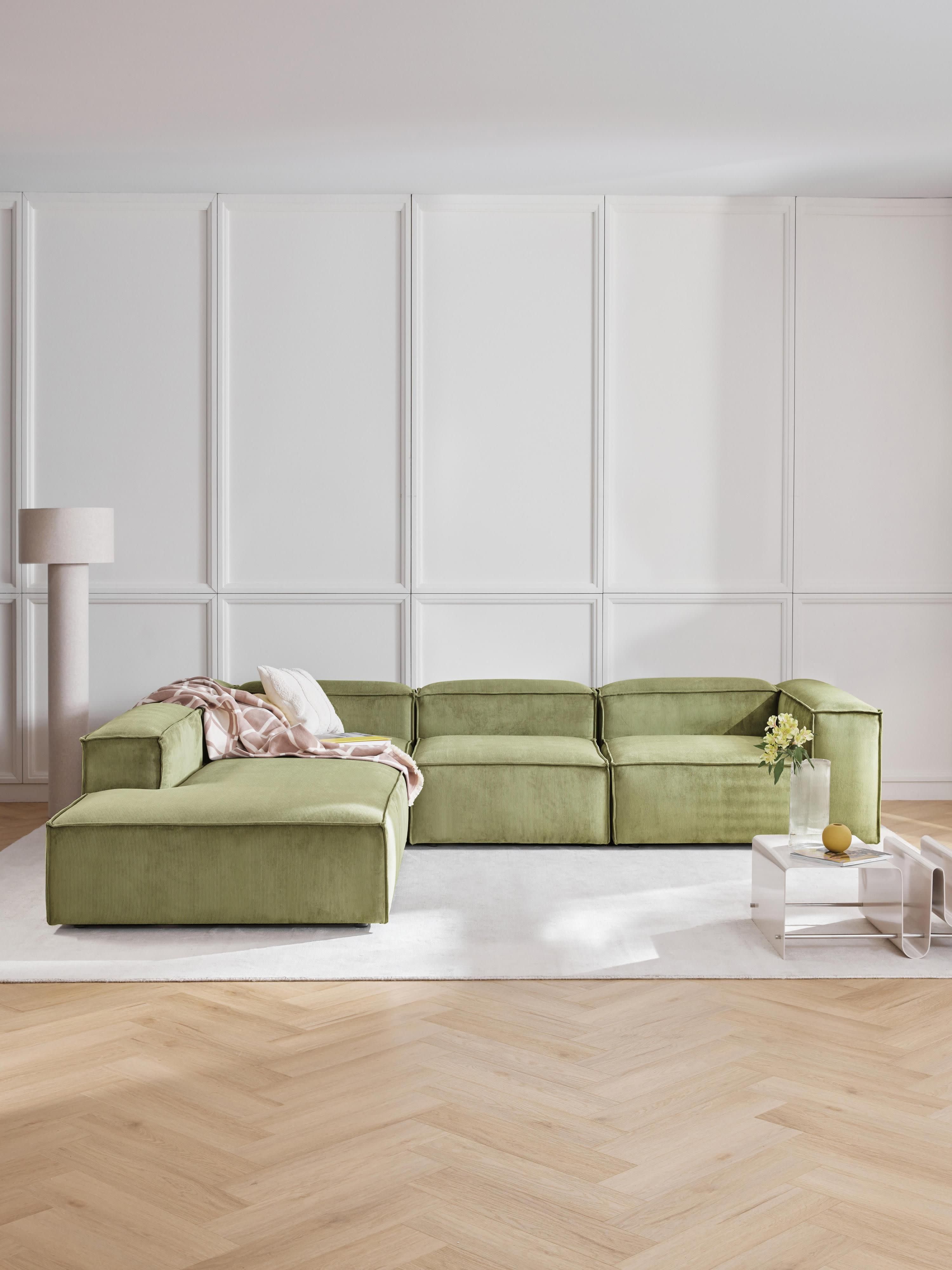 Lennon Corduroy Modular Corner Sofa (4-seater)
