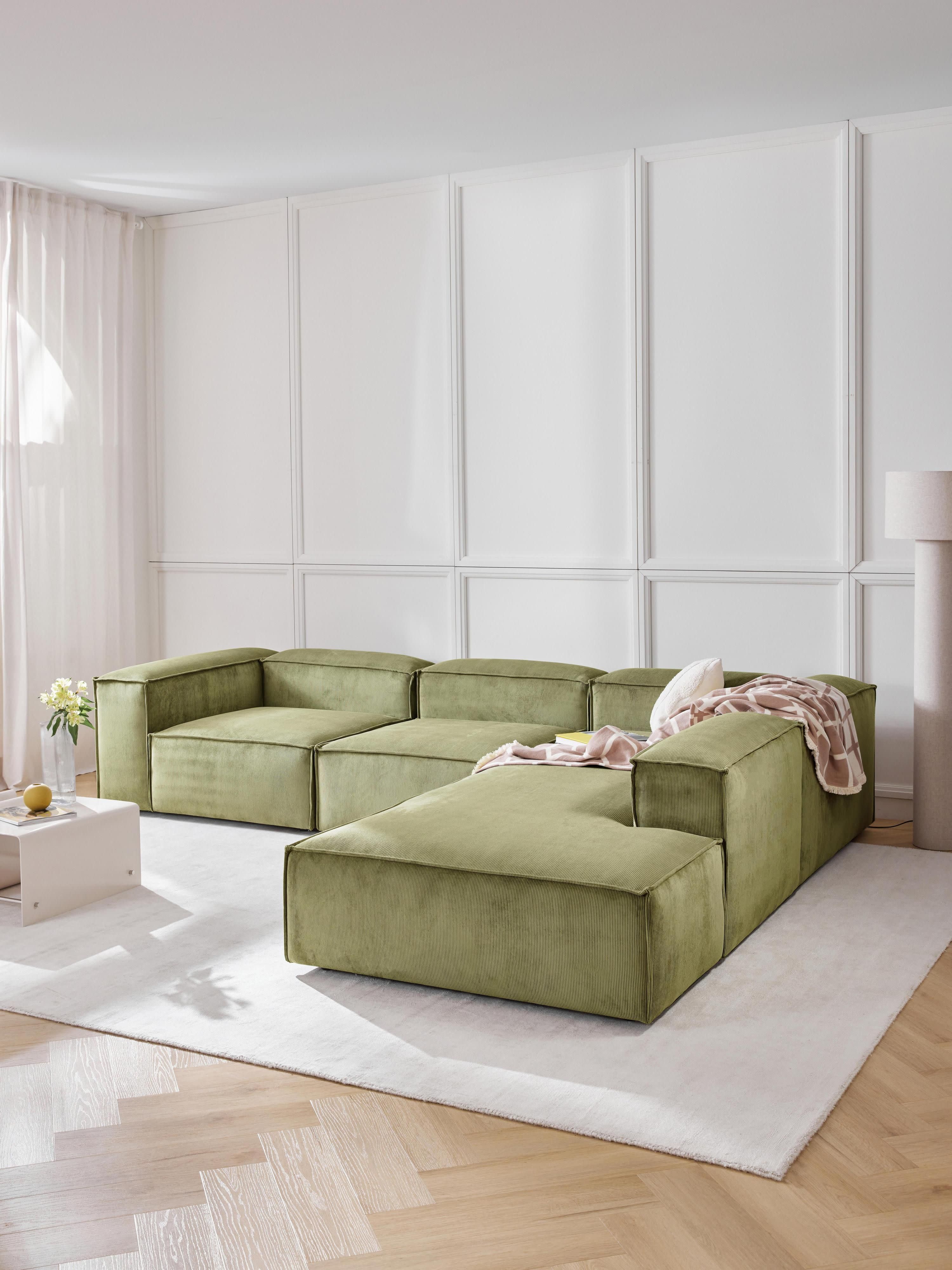 Lennon Corduroy Modular Corner Sofa (4-seater)