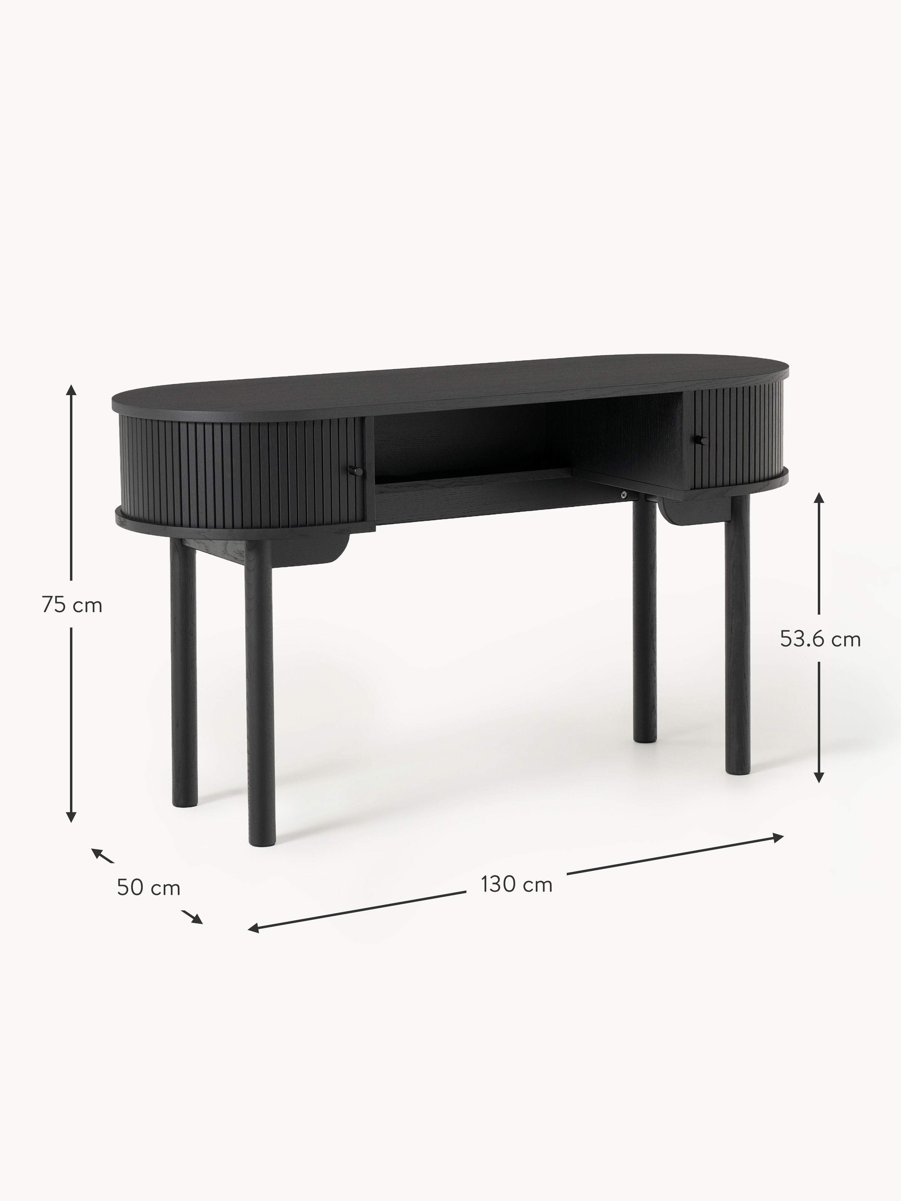 Calary Desk with Fluted Front