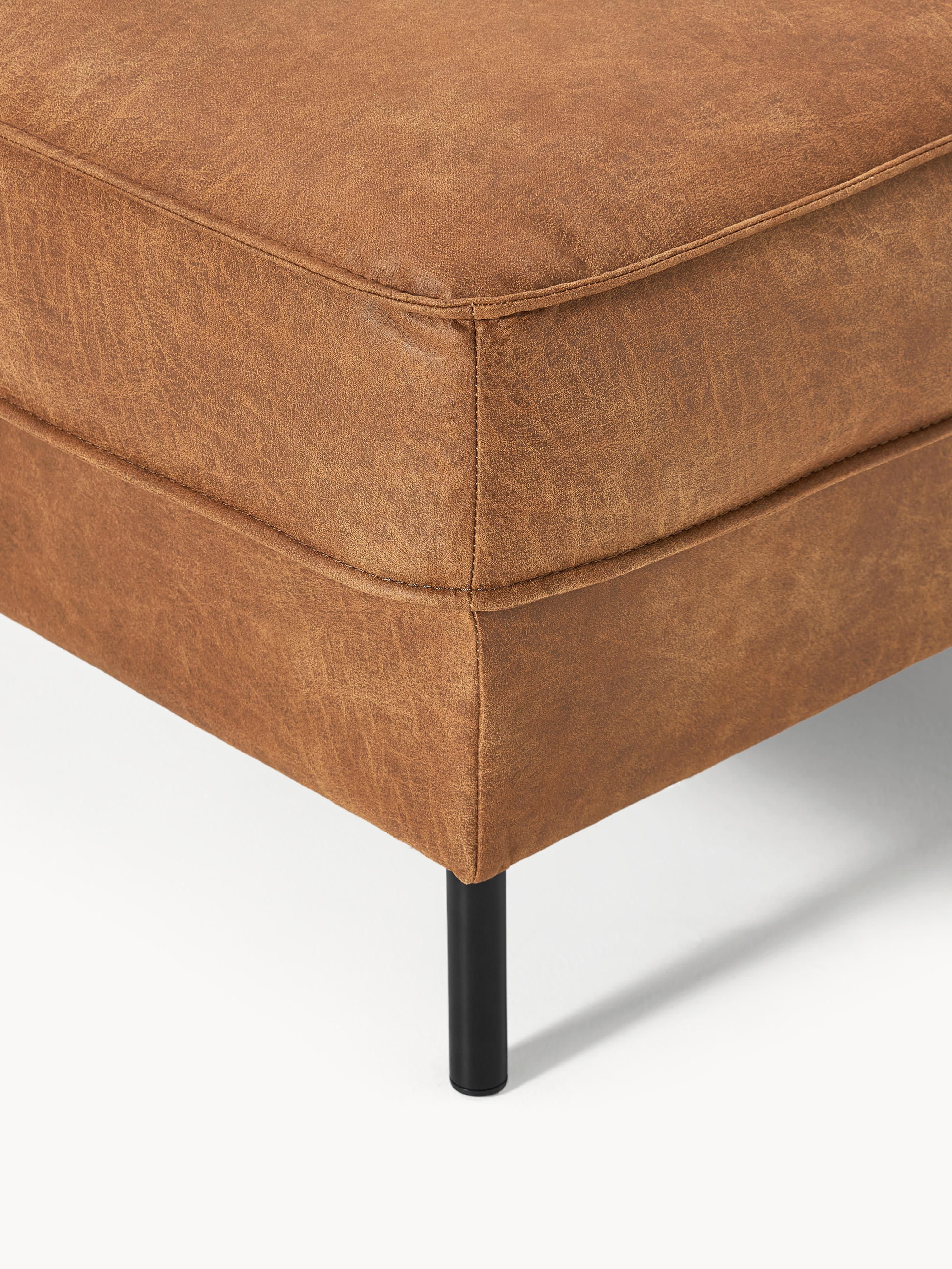 Hunter Leather Ottoman