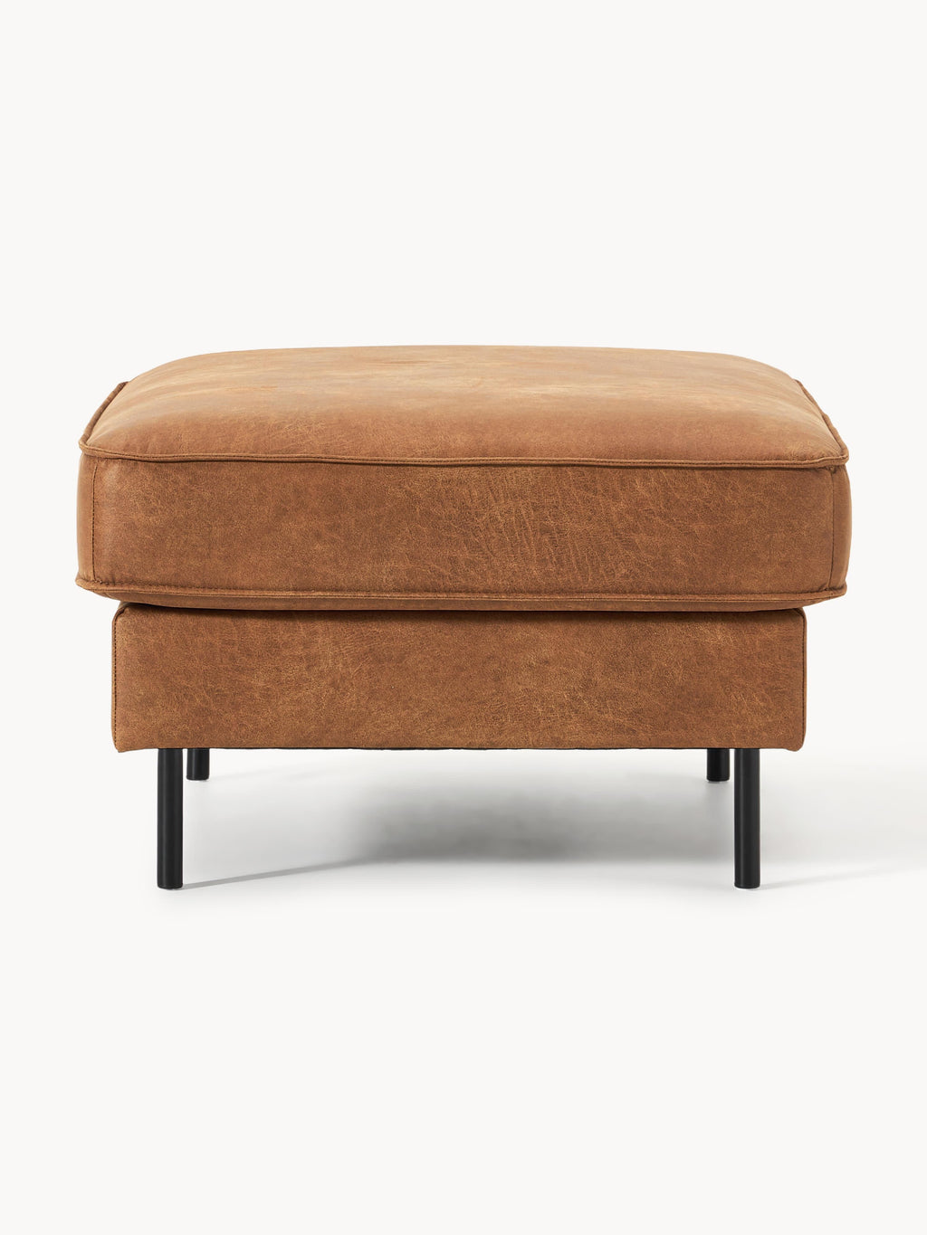 Hunter Leather Ottoman