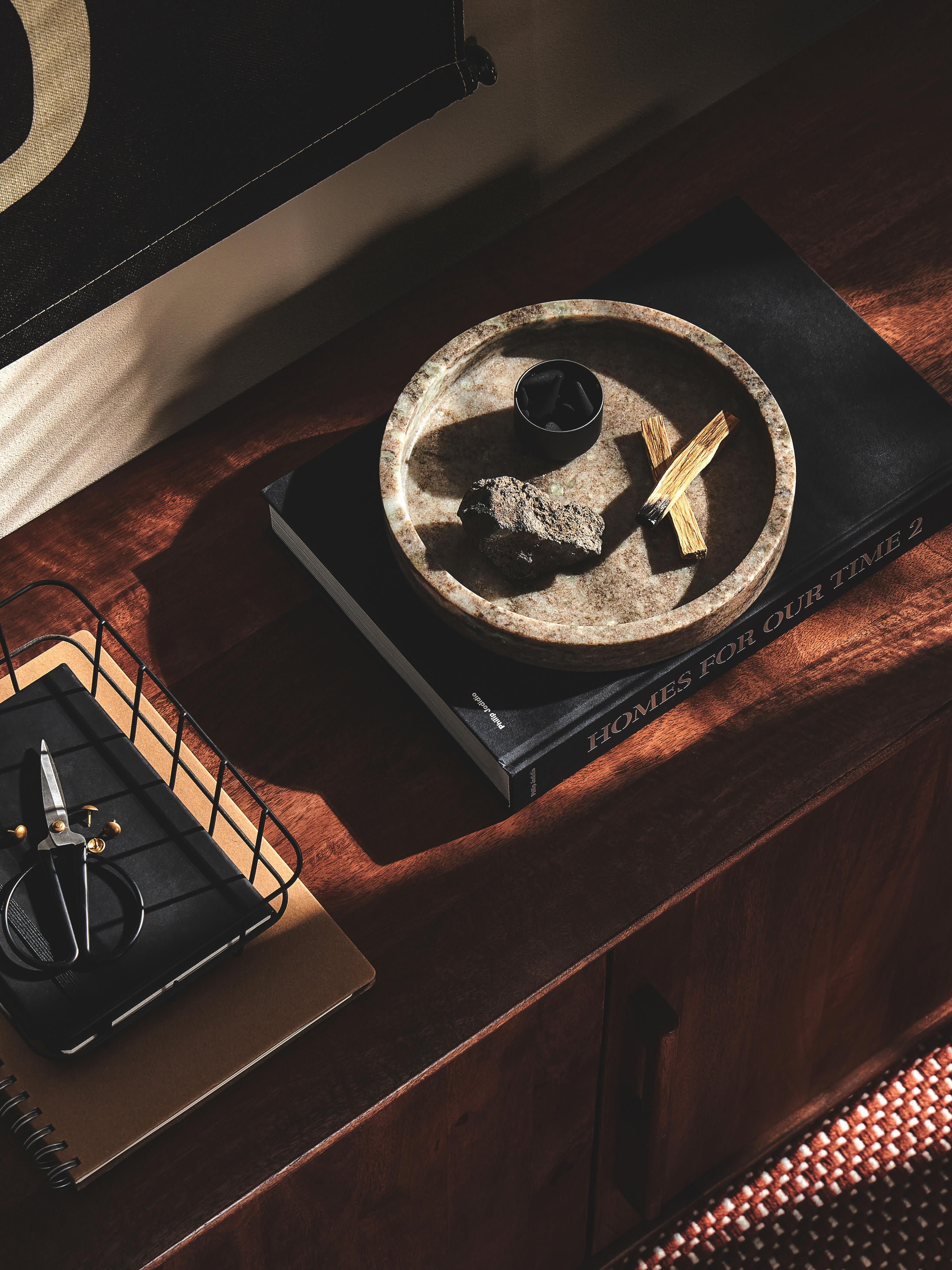 Venice Decorative Marble Tray, Ø 25 cm