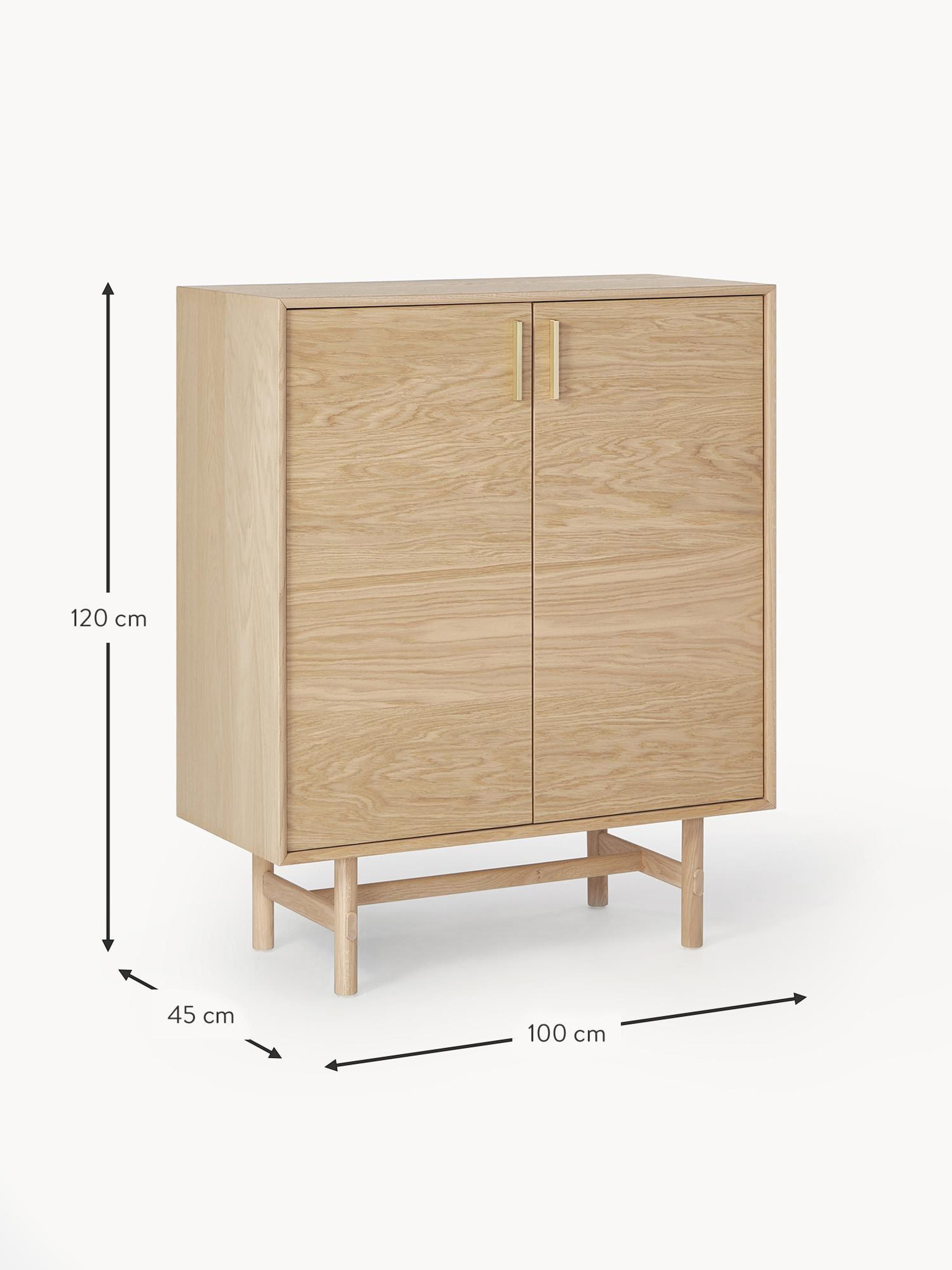 Diana Oak Wood Highboard