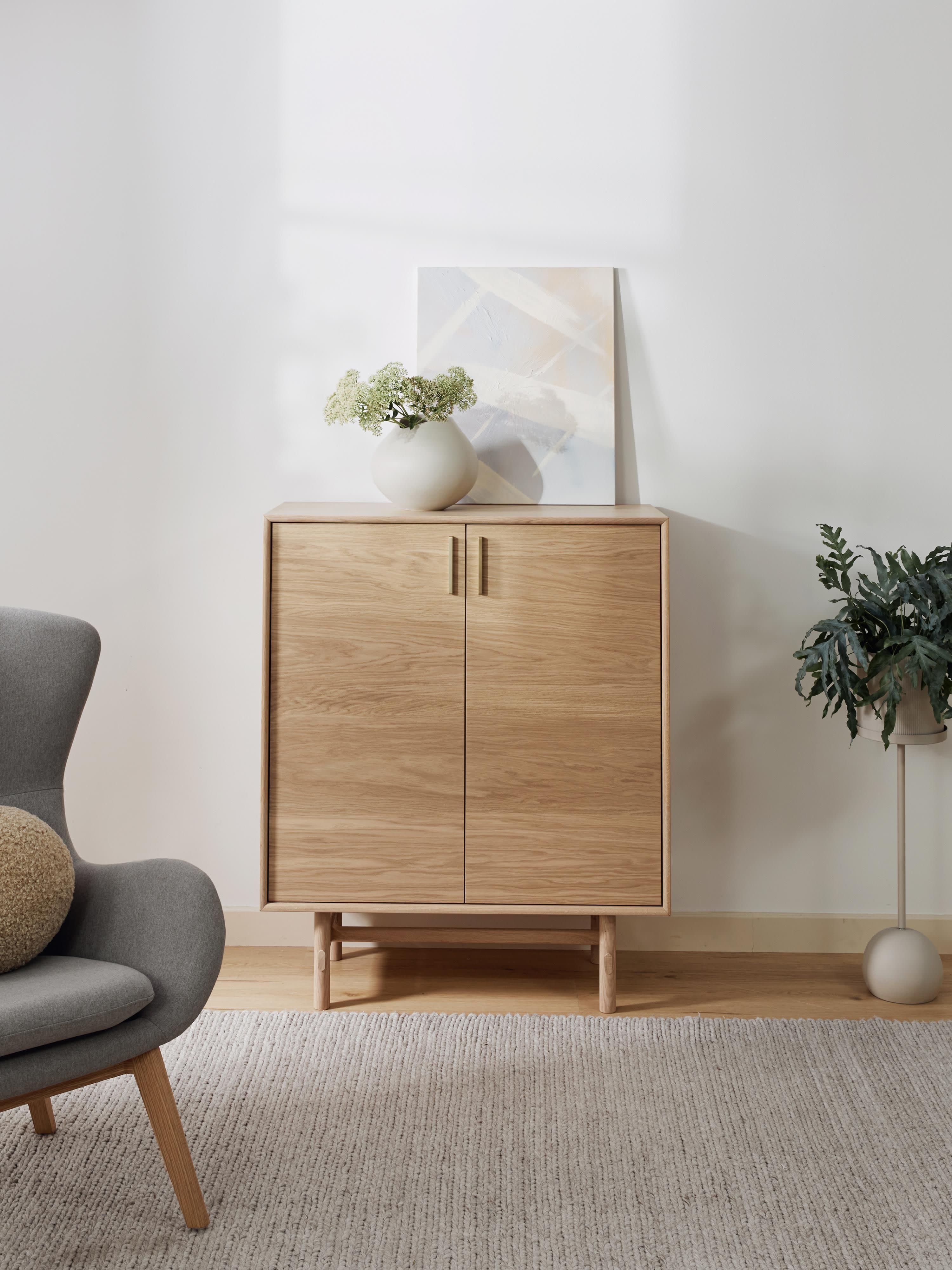 Diana Oak Wood Highboard