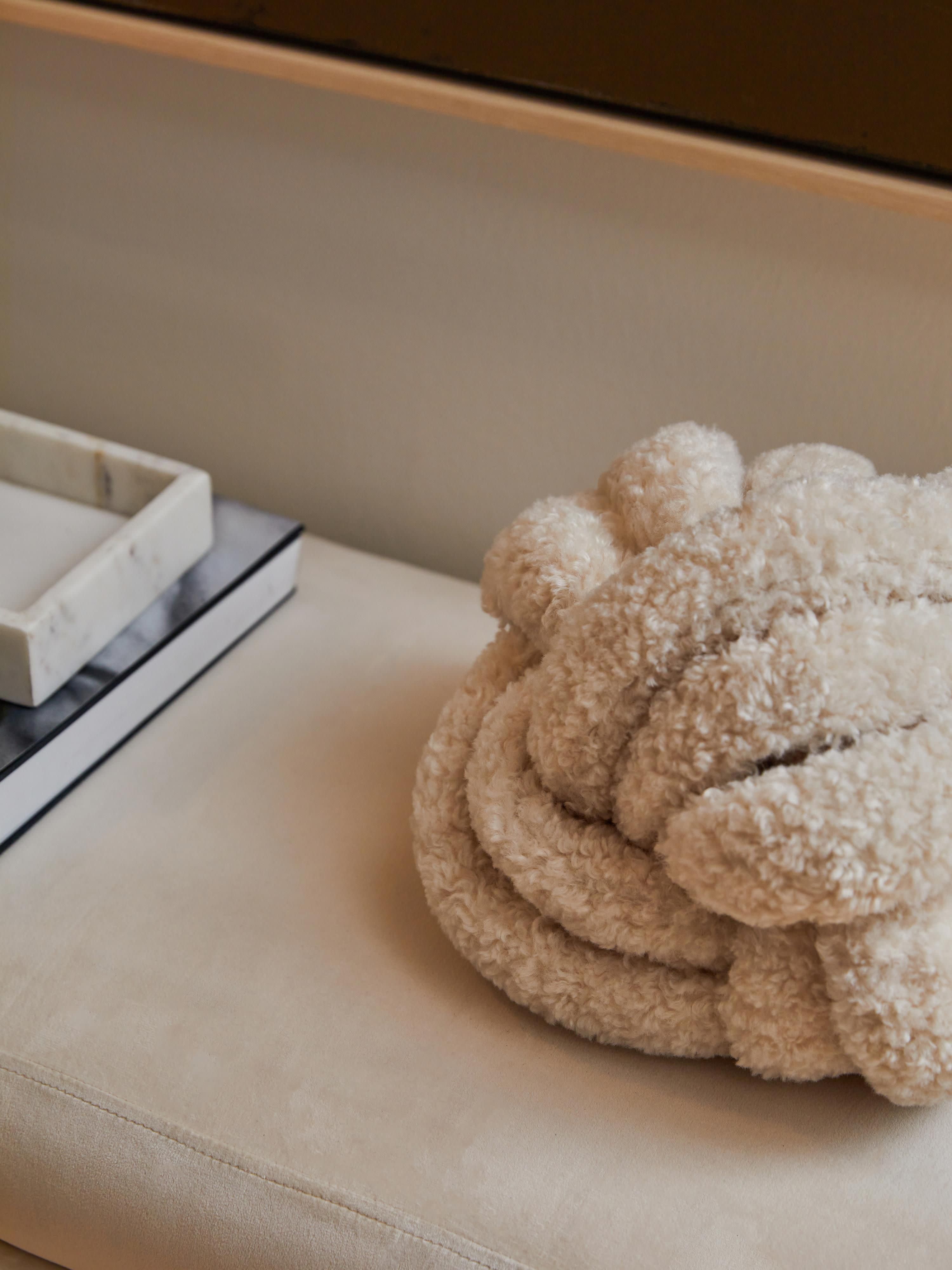 Dotty Teddy Knot Cushion