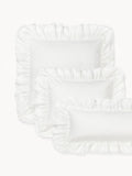 Gallery image 1 - Washed Cotton Percale Pillowcase Louane with Ruffles