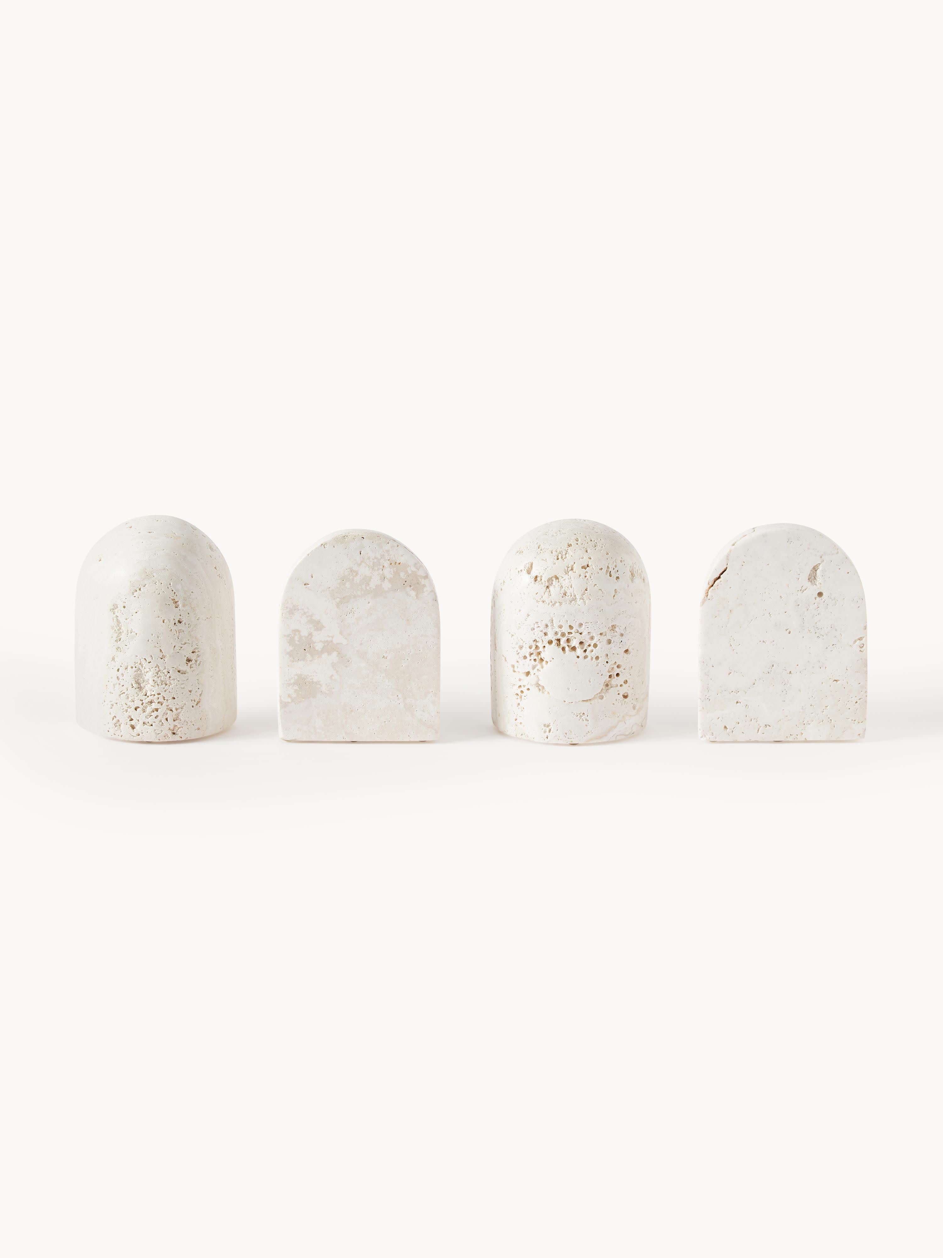 Sava Travertine Bookends, Set of 2