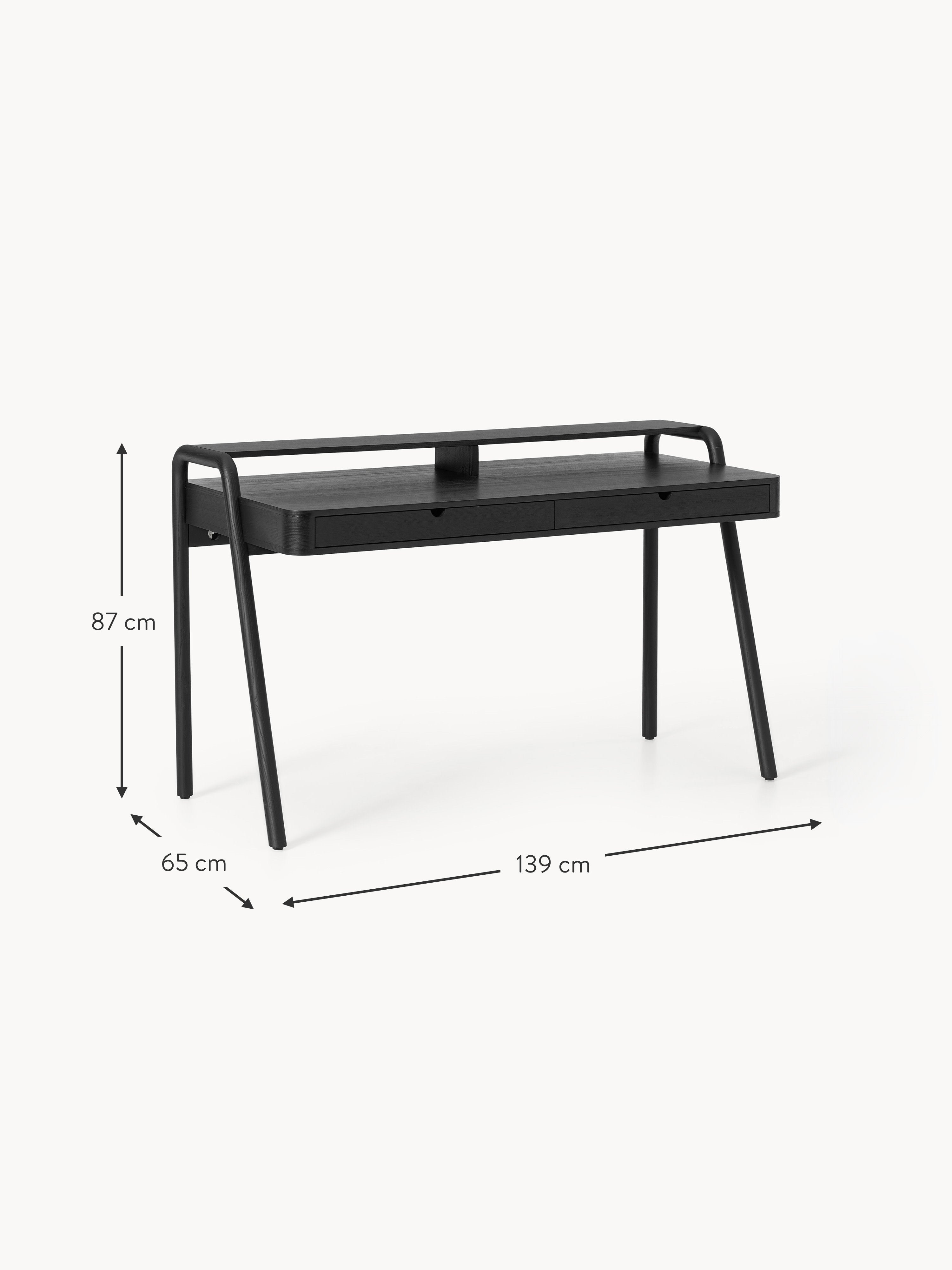 Evrak Wooden Desk with Drawers