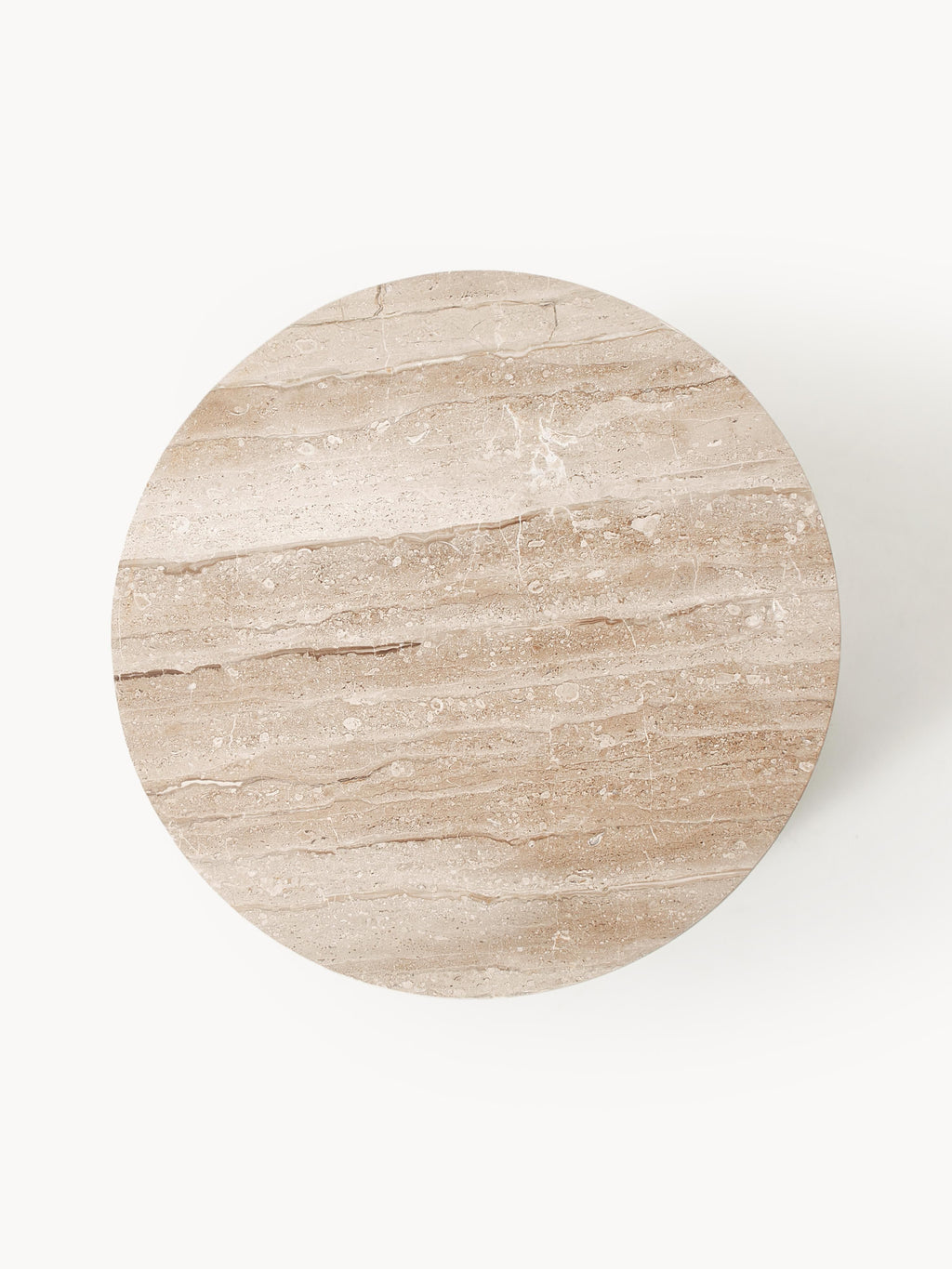 Marisa Round Travertine Coffee Table