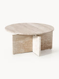 Gallery image 1 - Round Travertine Coffee Table Marisa