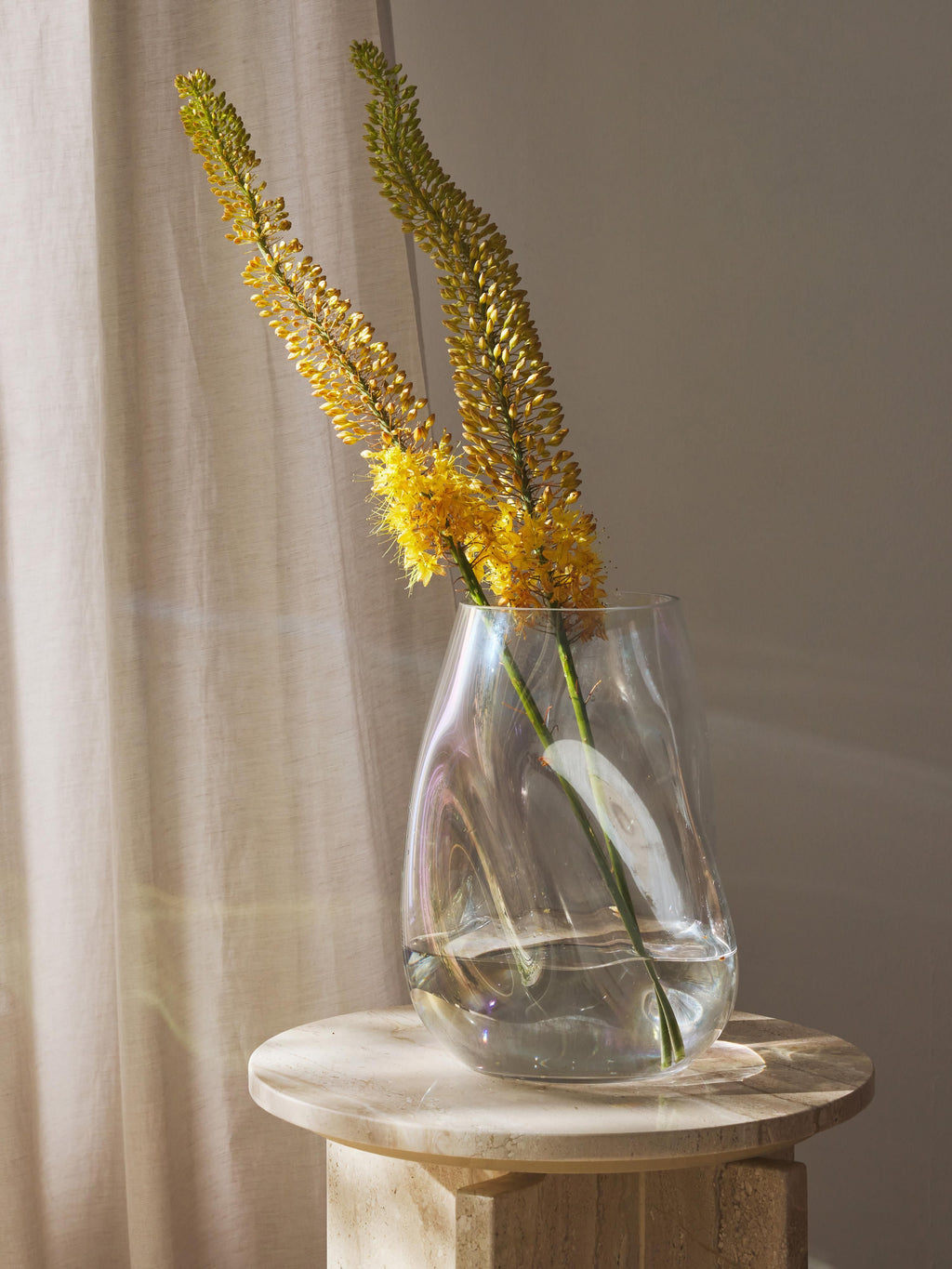 Rainbow Mouth-Blown Glass Vase, H 26 cm
