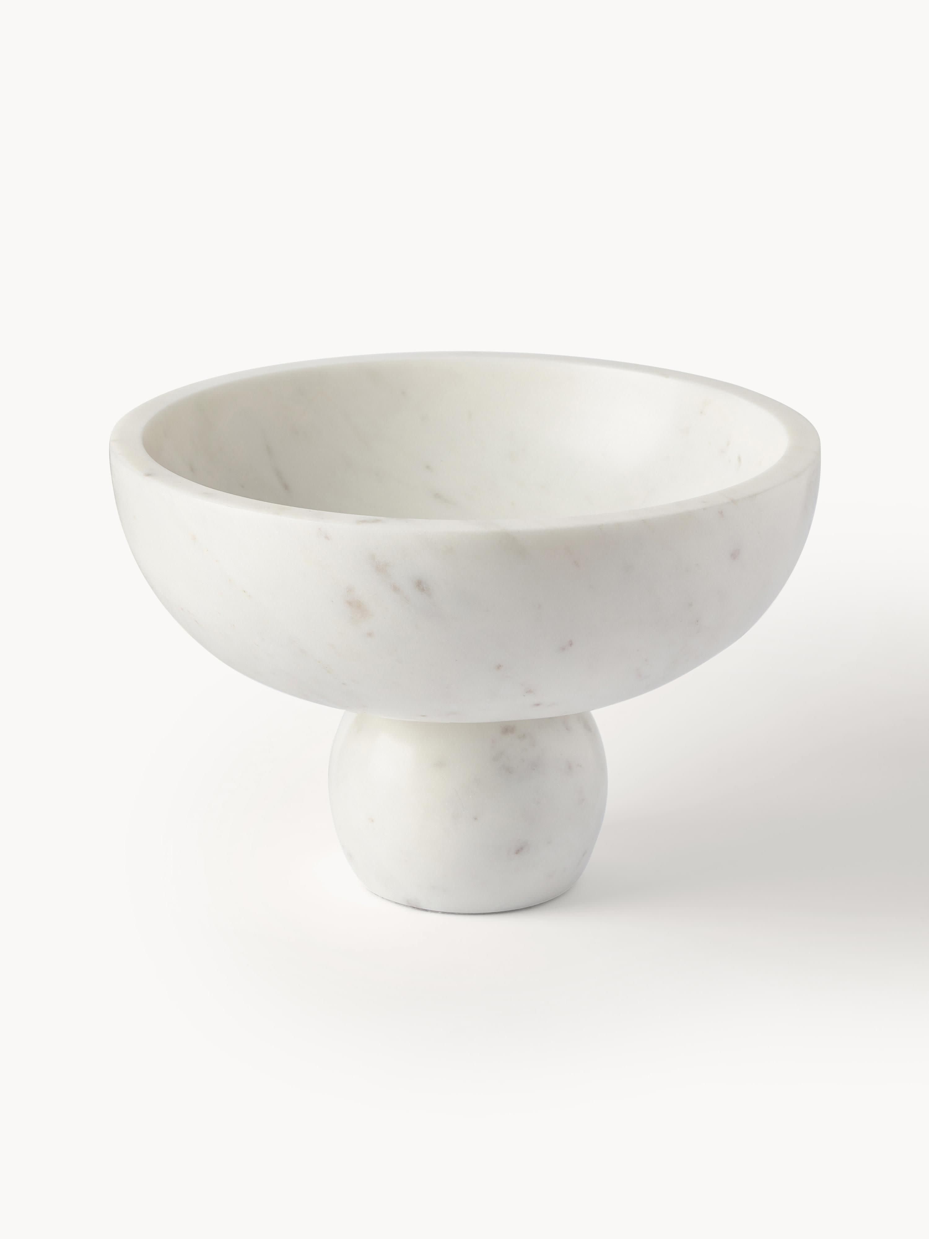 Santorini Handmade Oval Decorative Marble Bowl, W 35 cm