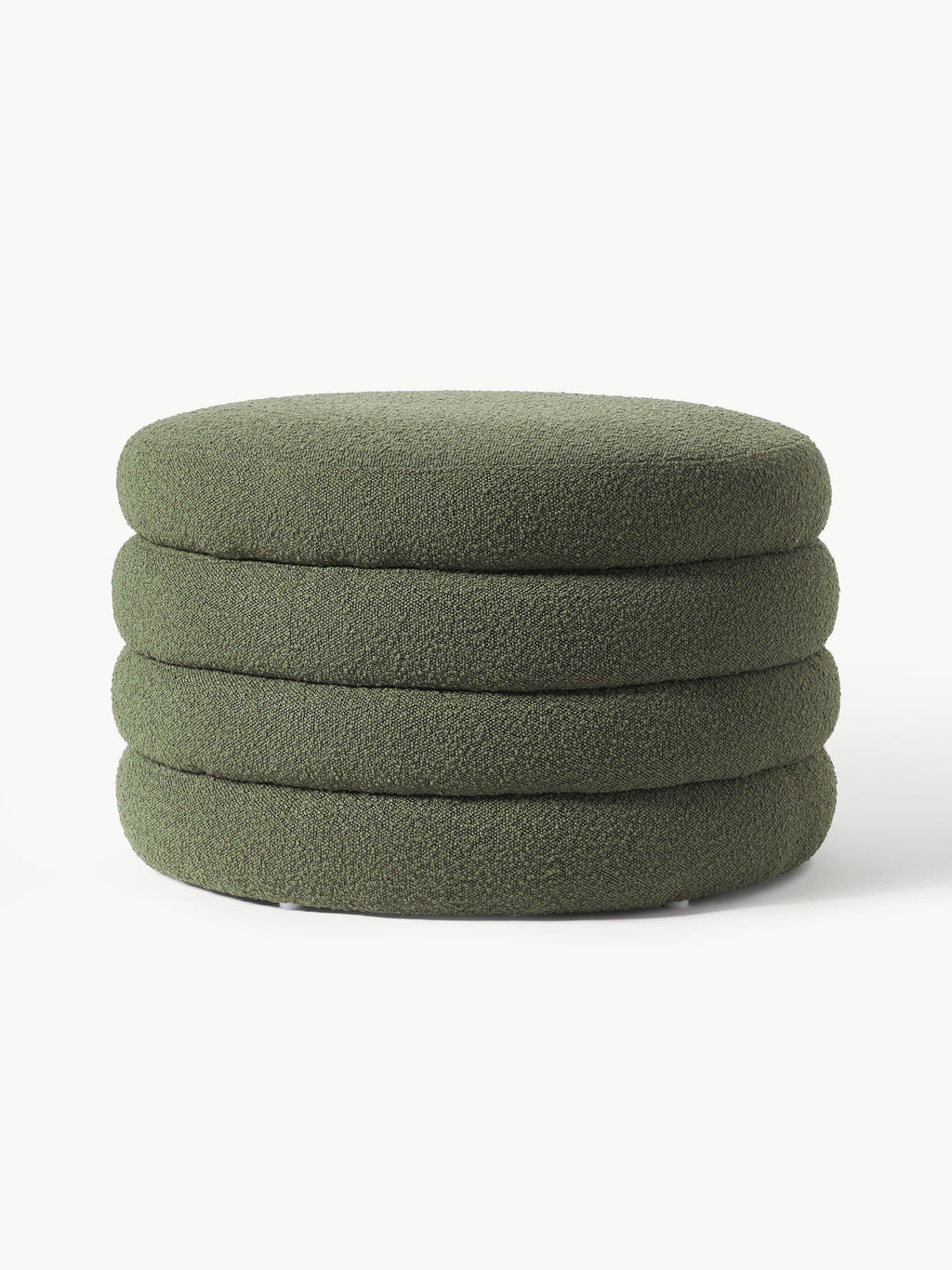 Gallery image 1 - XL Bouclé Upholstered Stool Alto with Storage Space