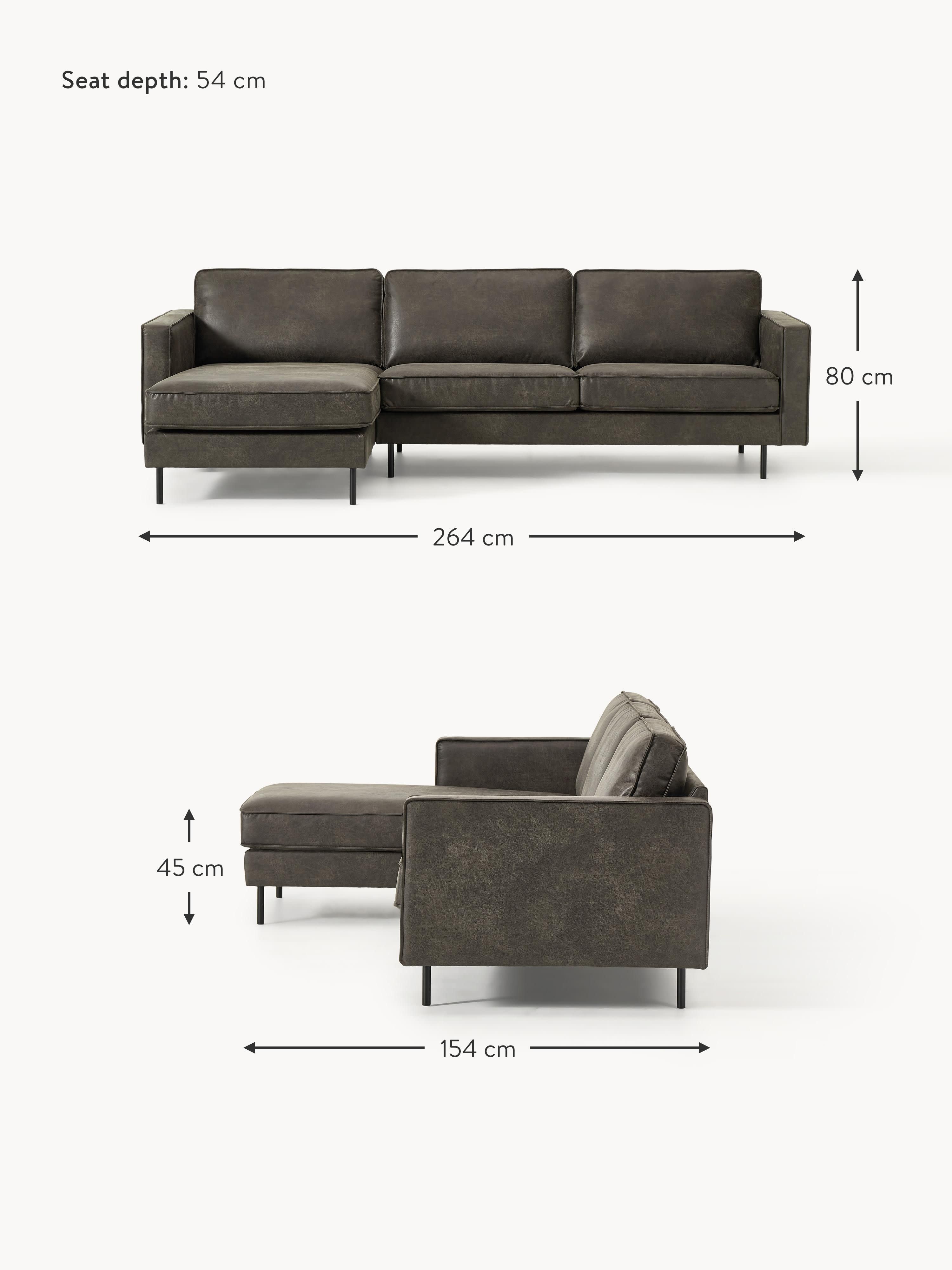 Hunter Leather Corner Sofa (4-seater)