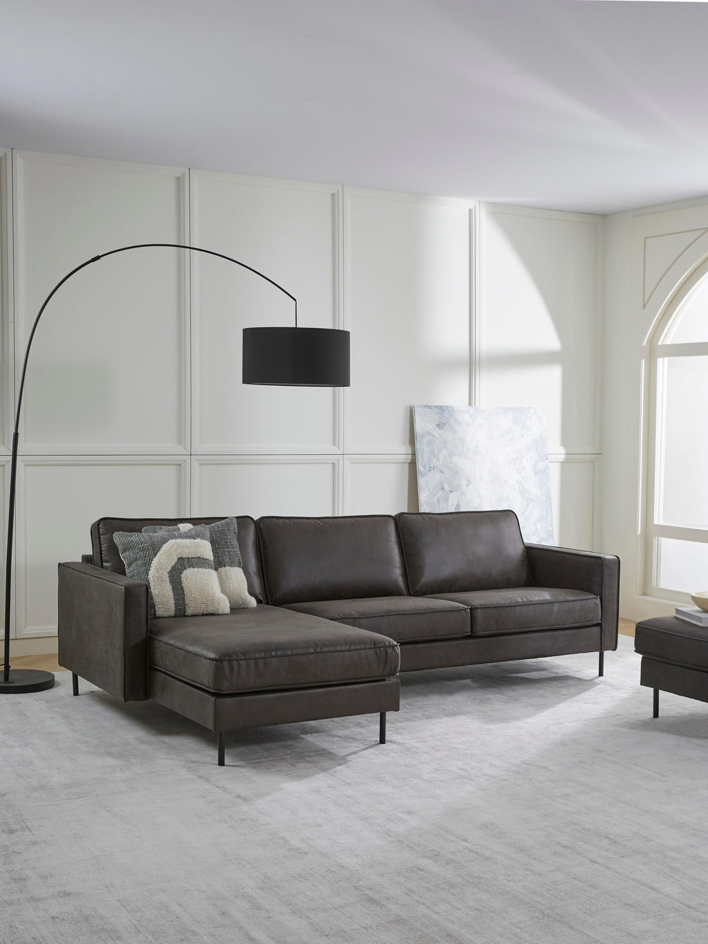 Hunter Leather Corner Sofa (4-seater)
