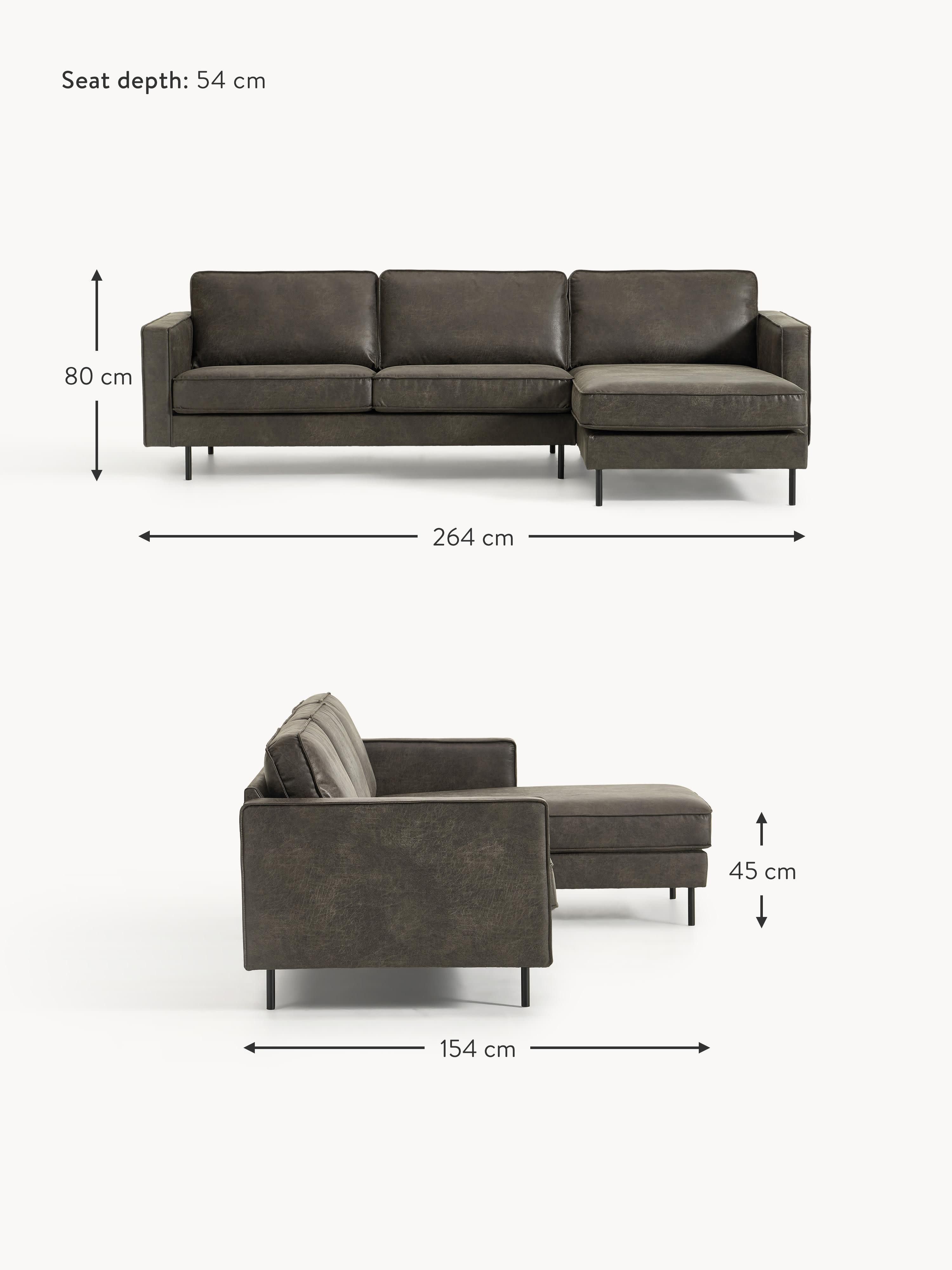 Hunter Leather Corner Sofa (4-seater)