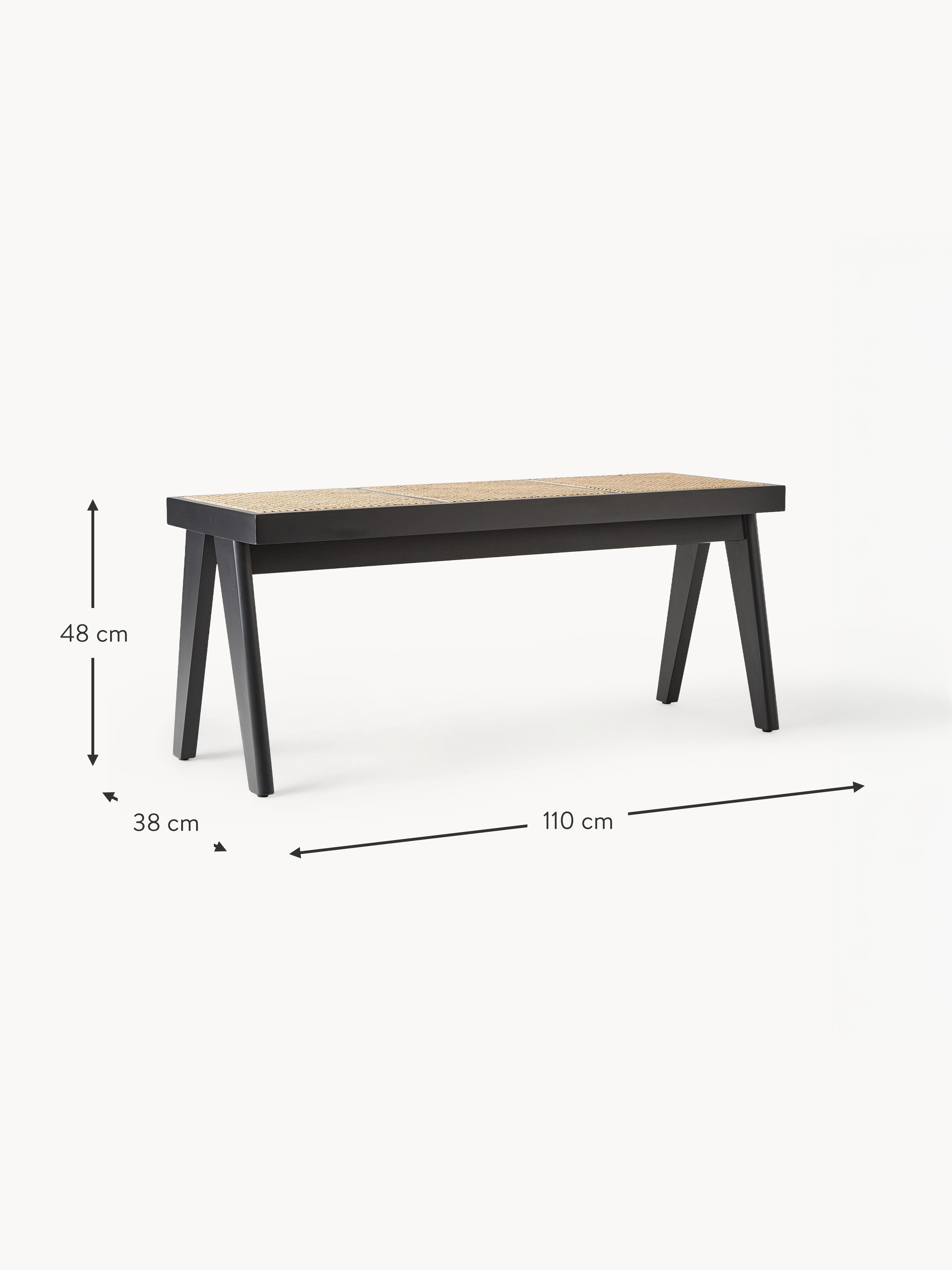 Sissi Bench with Viennese Wickerwork