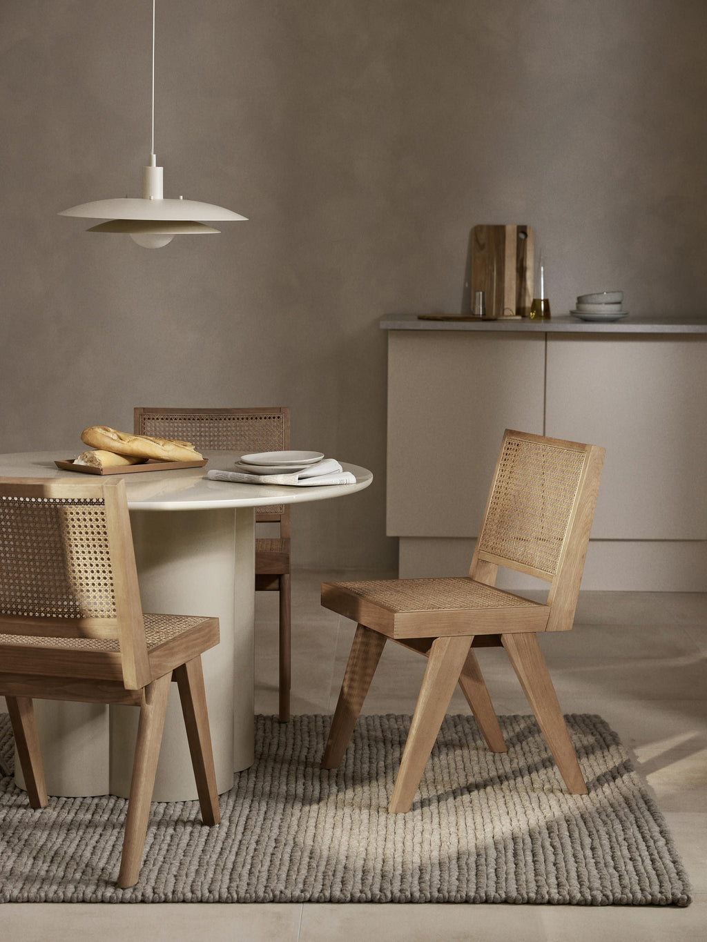 Sissi Wooden Dining Chair with Viennese Wickerwork