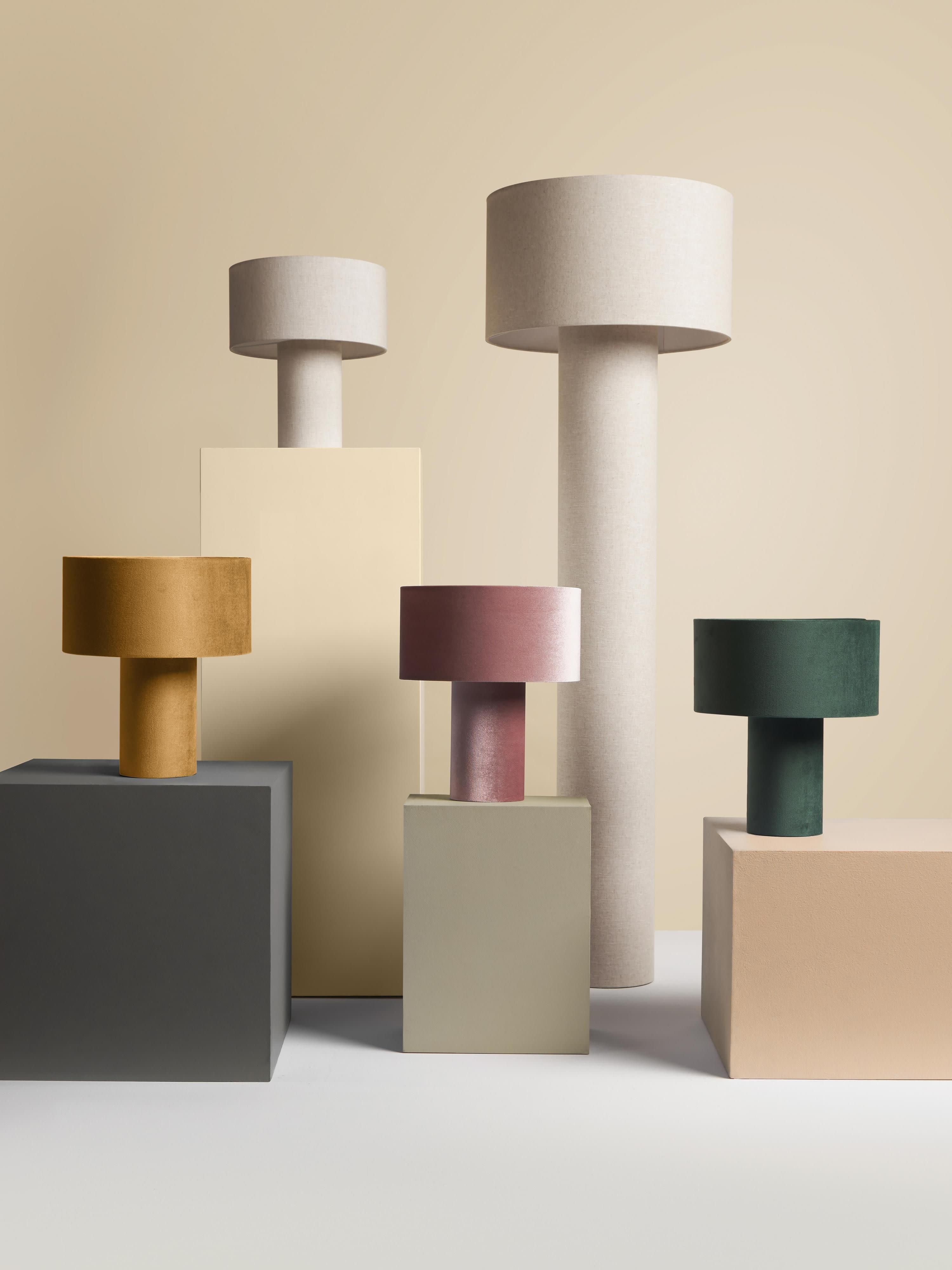 Ron Linen Floor Lamp
