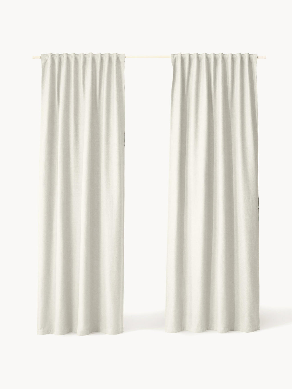 Jensen Opaque Multi-Band Curtains, Set of 2, W 130 cm