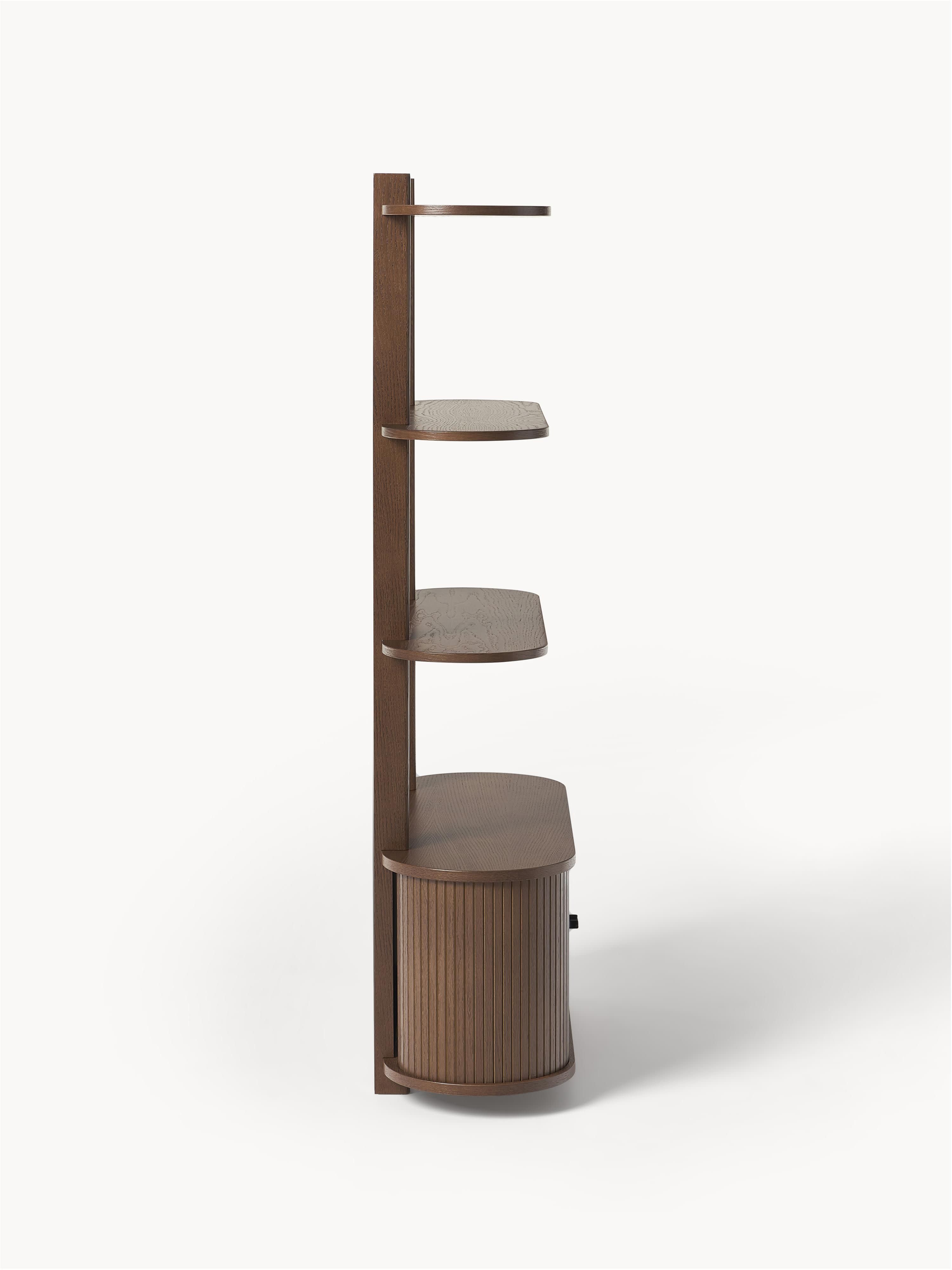 Calary Wall-Mounted Shelf with Fluted Front