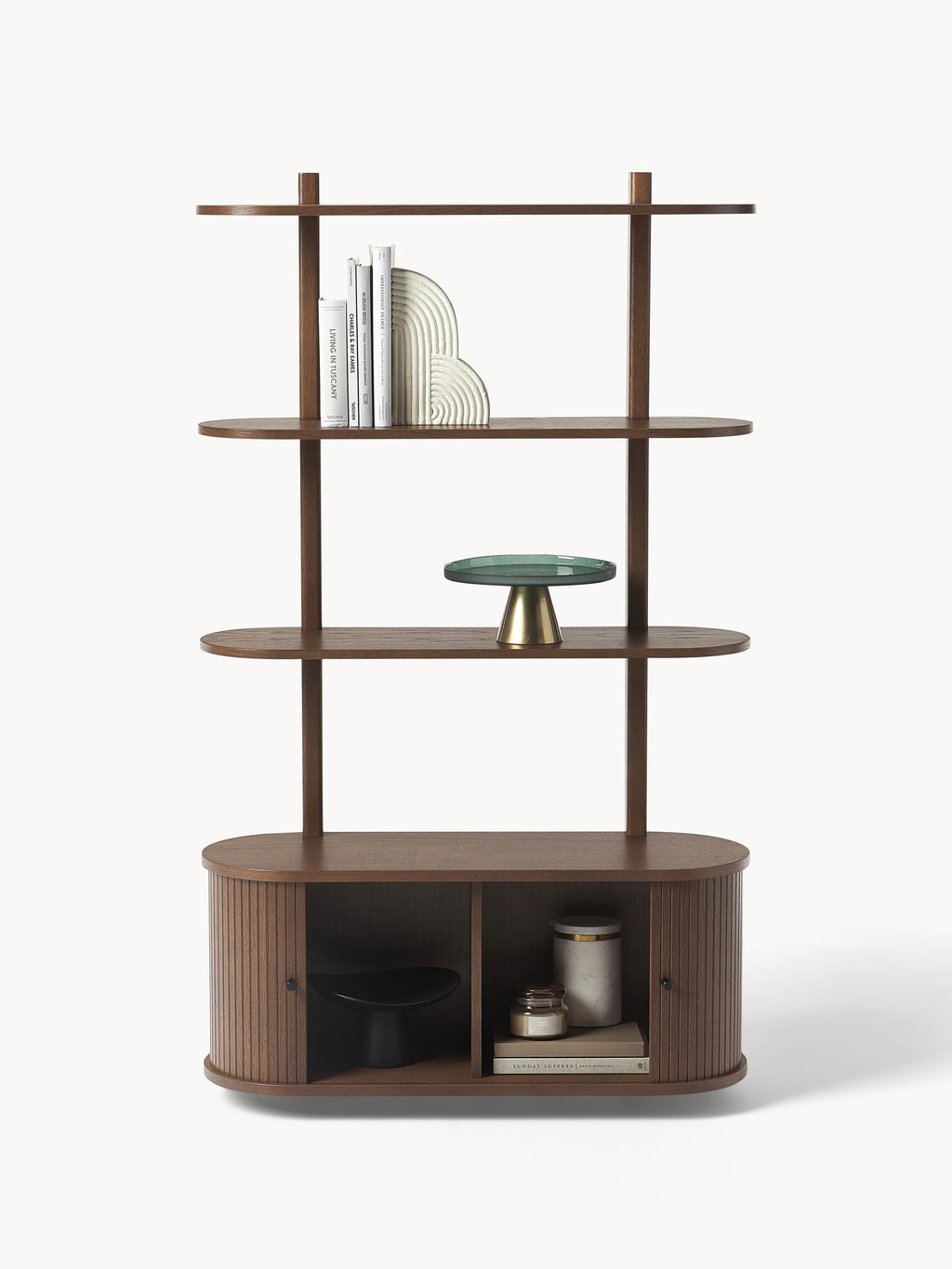Calary Wall-Mounted Shelf with Fluted Front