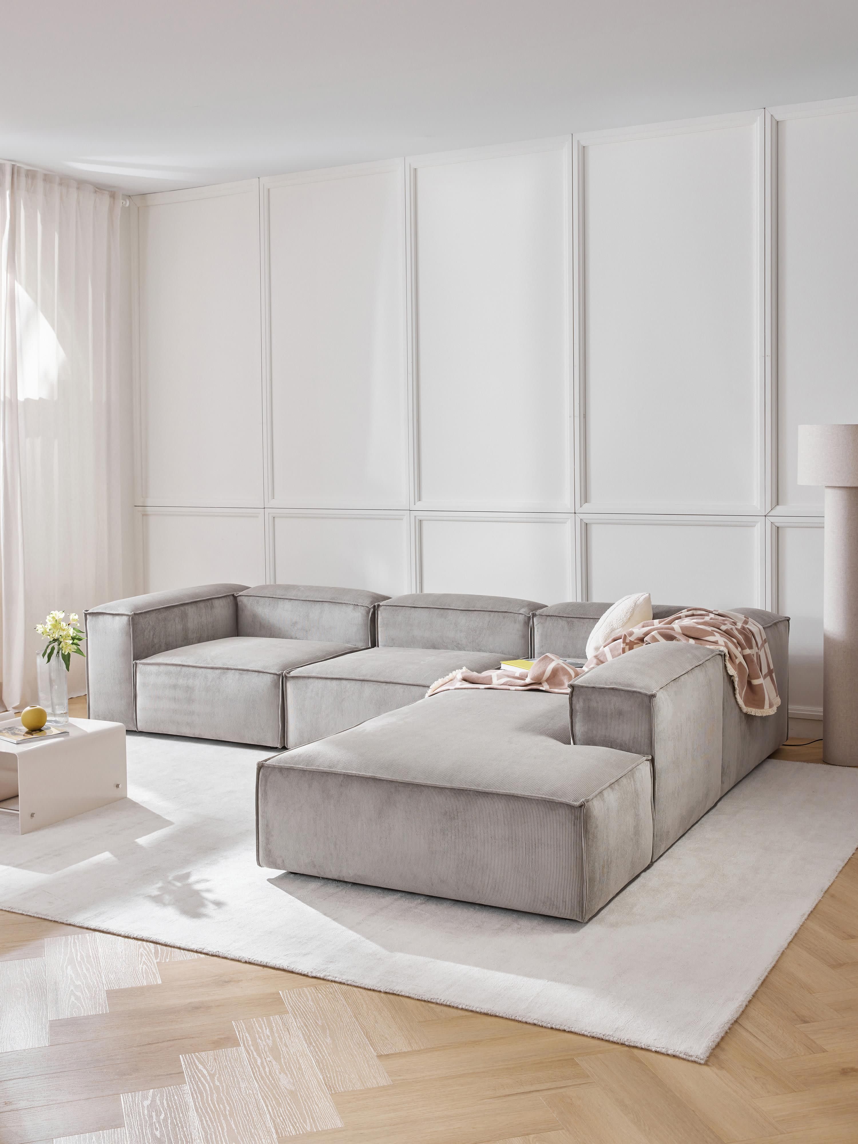 Lennon Corduroy Modular Corner Sofa (4-seater)