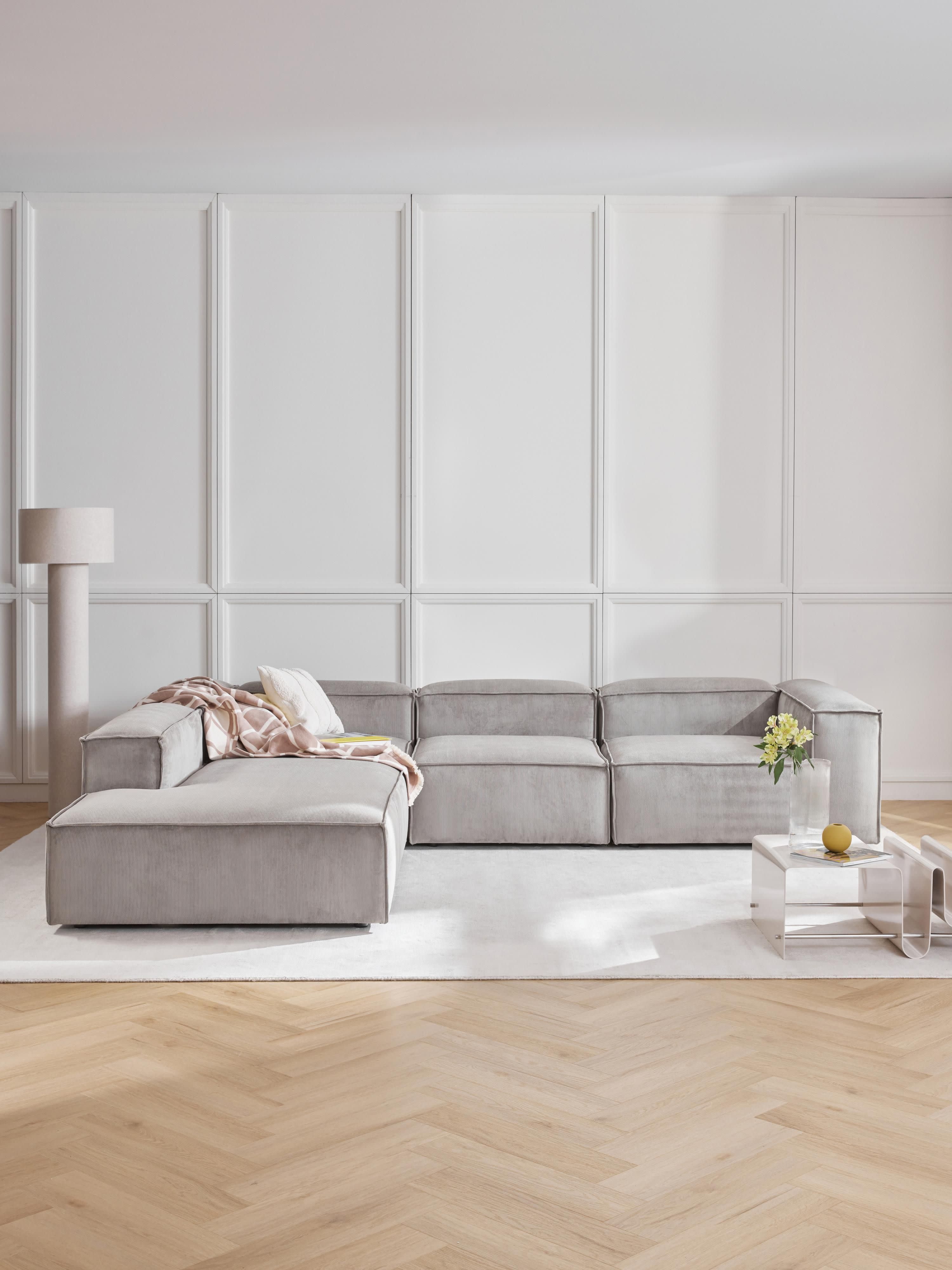 Lennon Corduroy Modular Corner Sofa (4-seater)