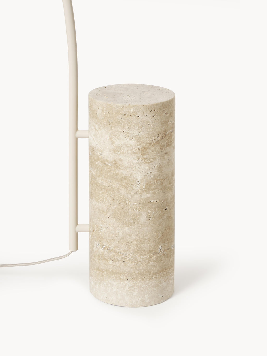 Cora Arc Lamp with Travertine Base