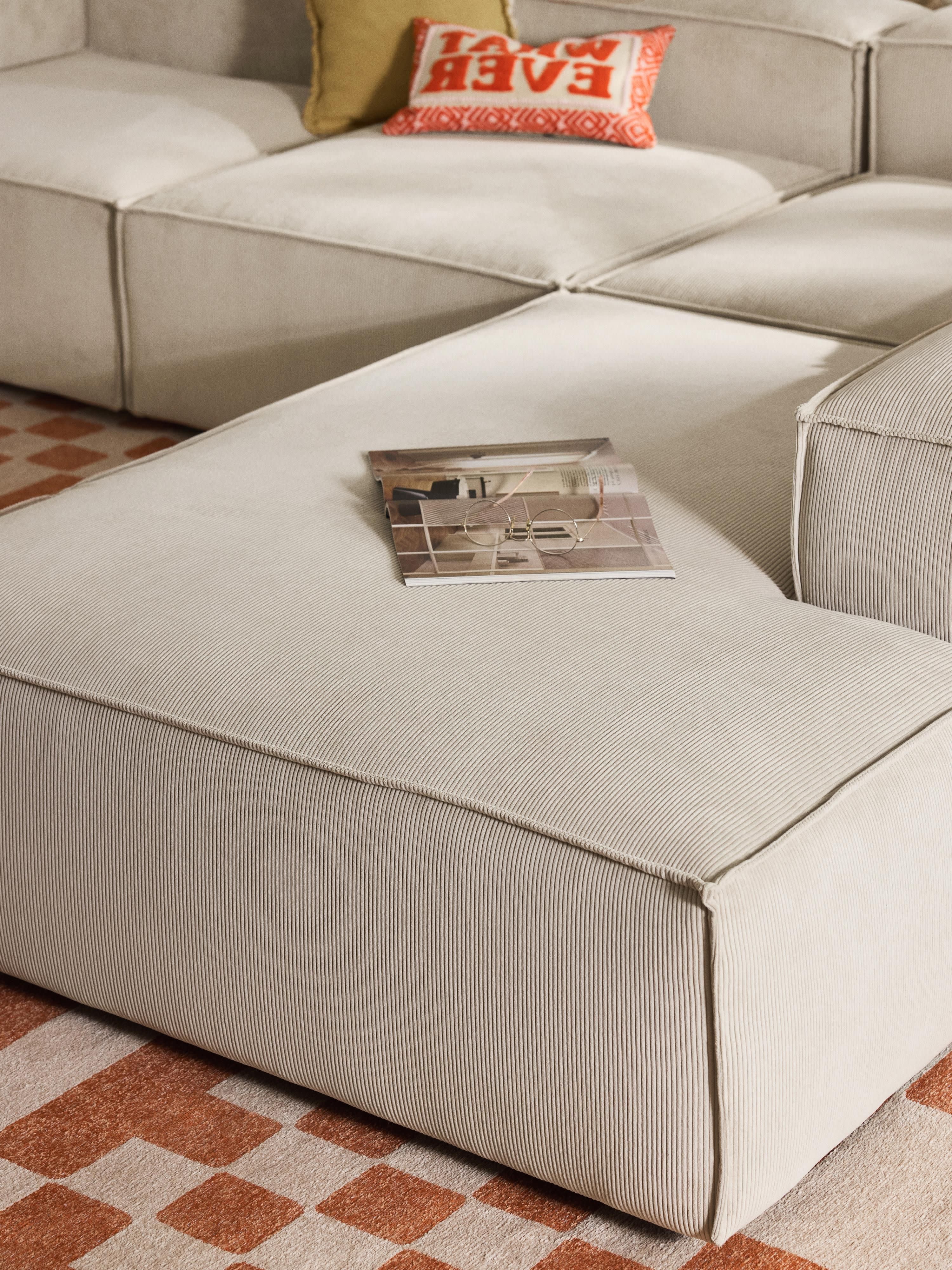 Lennon Corduroy Modular Corner Sofa (4-seater)