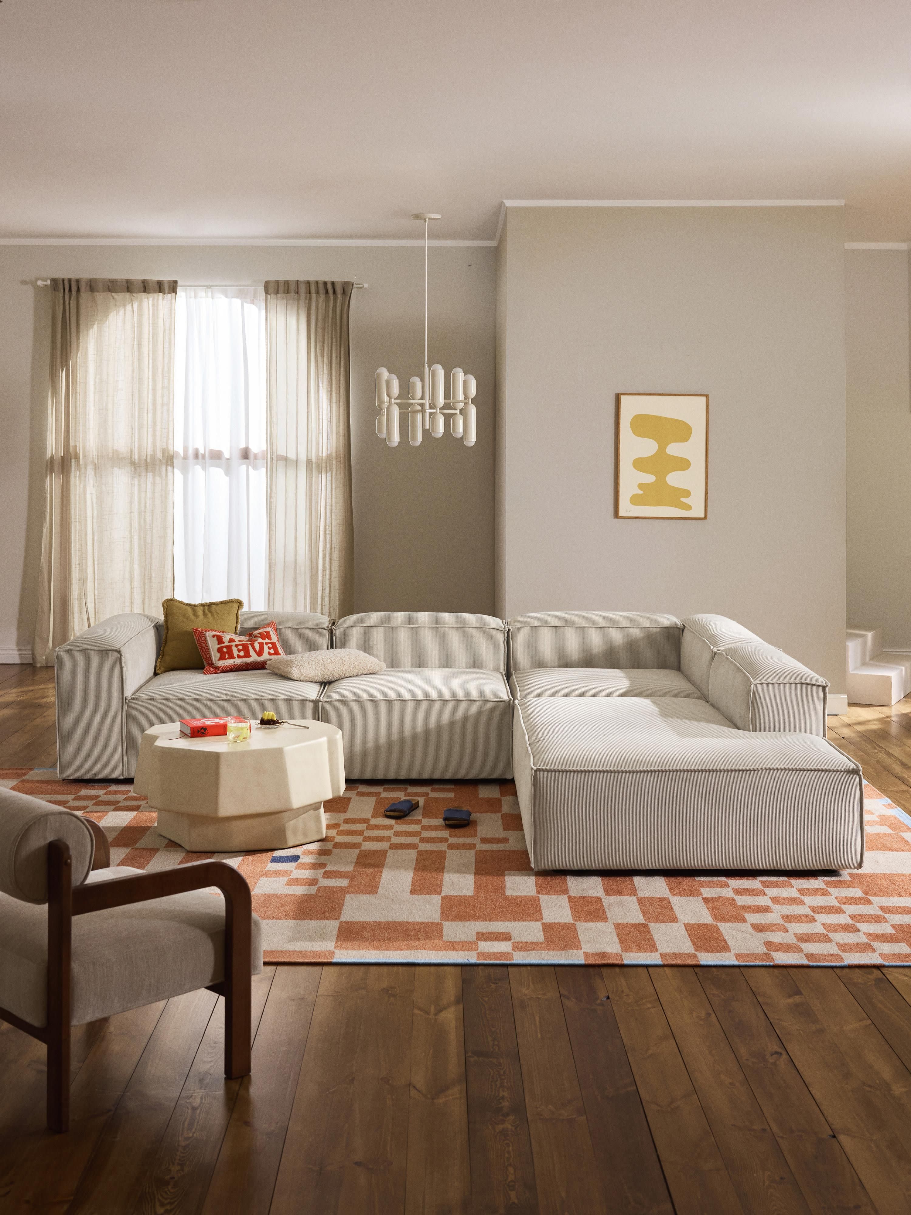 Lennon Corduroy Modular Corner Sofa (4-seater)