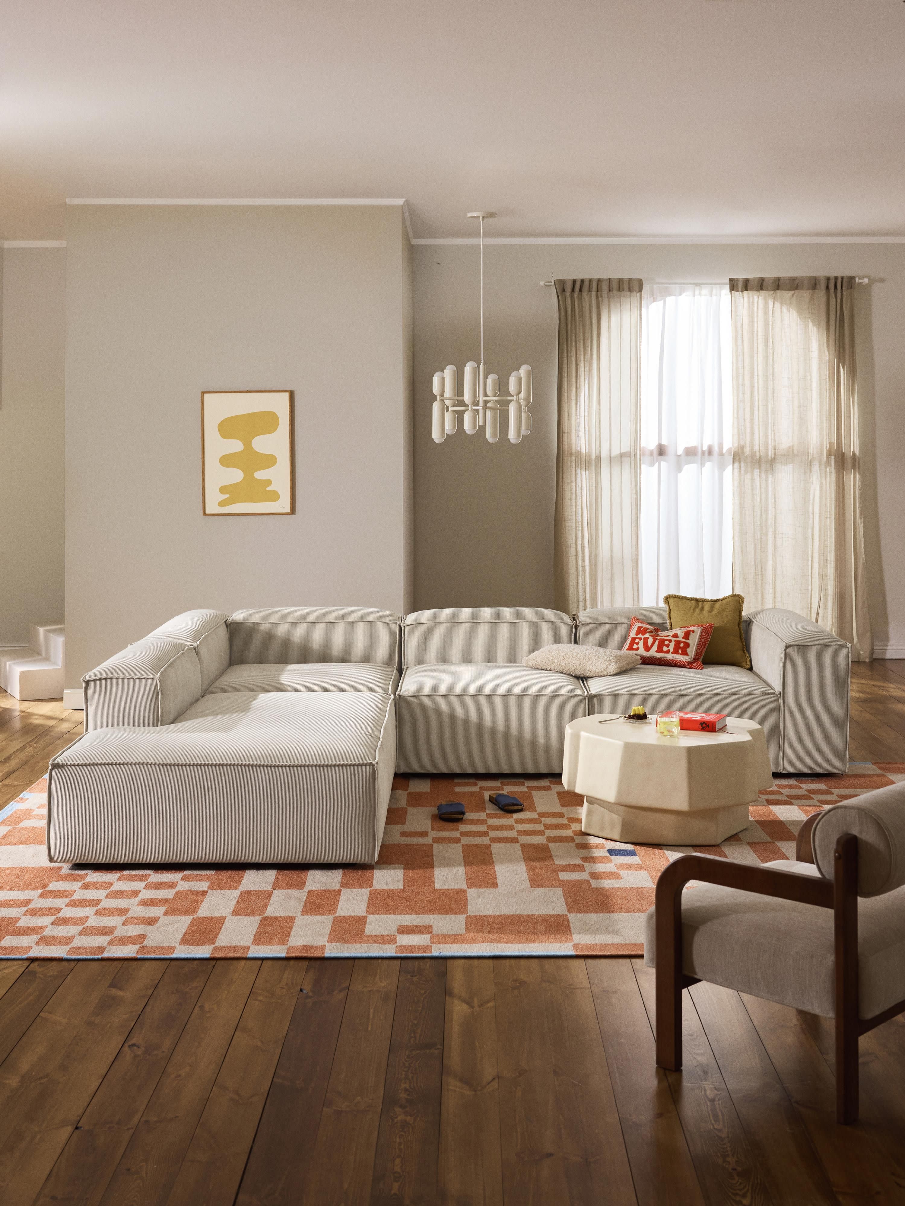 Lennon Corduroy Modular Corner Sofa (4-seater)