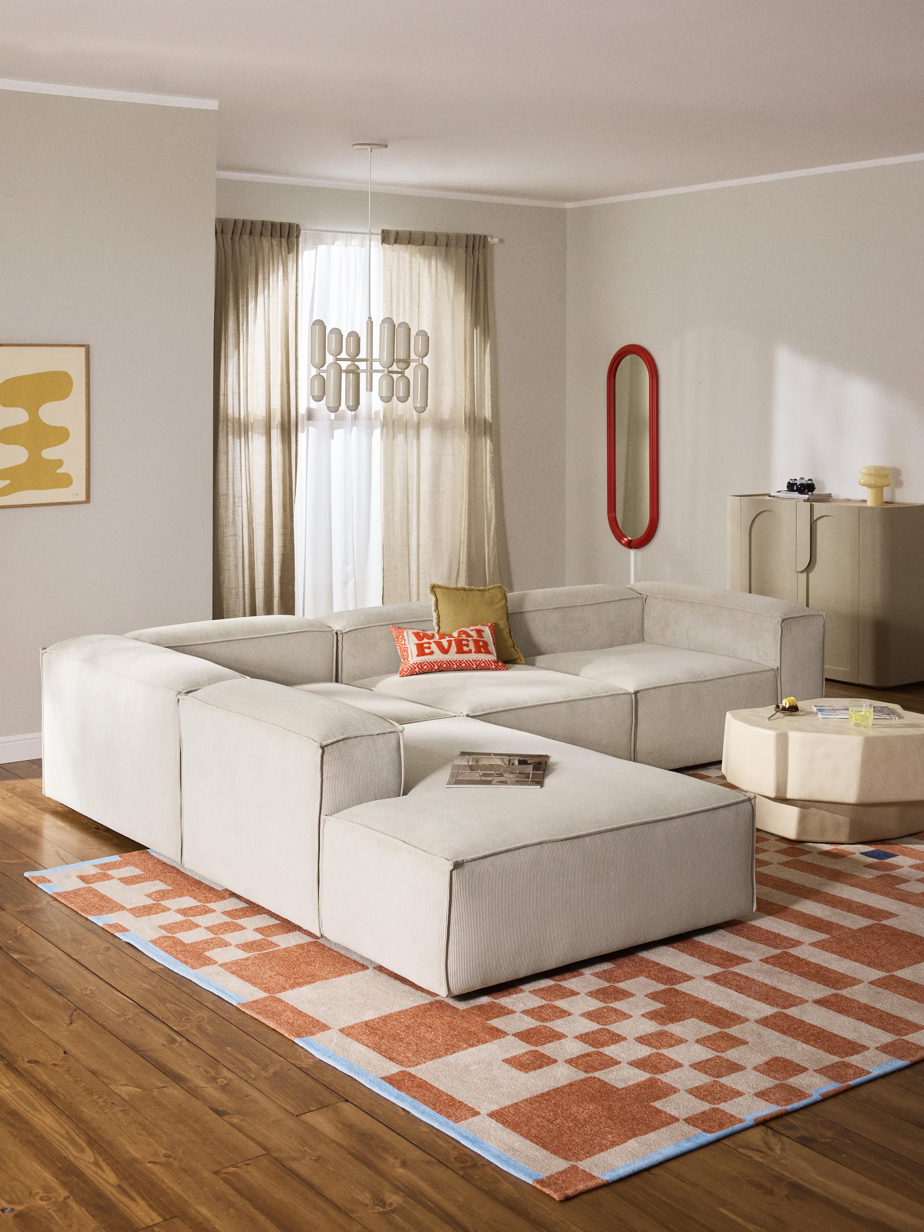 Lennon Corduroy Modular Corner Sofa (4-seater)