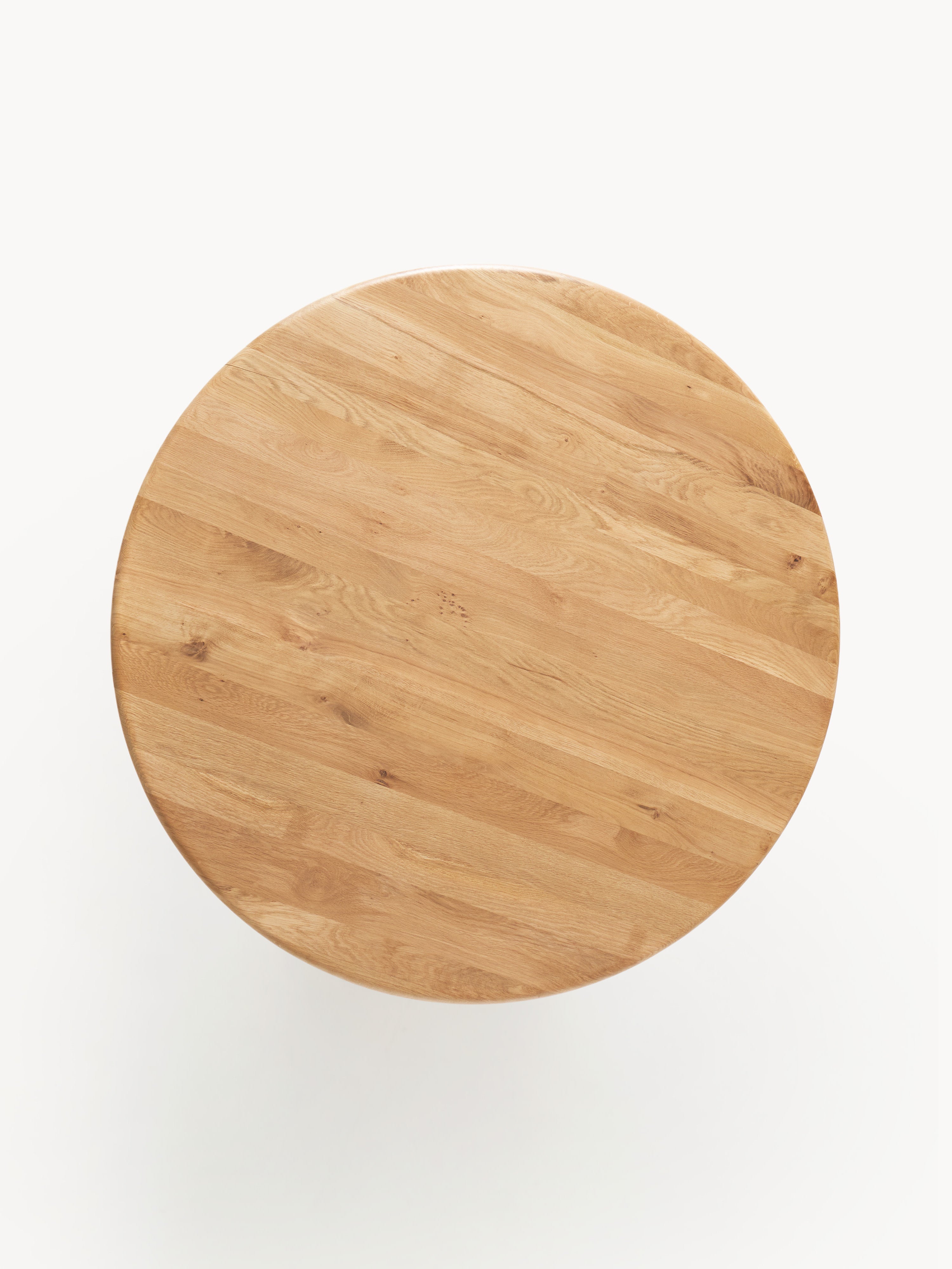 Nelly Round Dining Table with Groove Structure, in various sizes