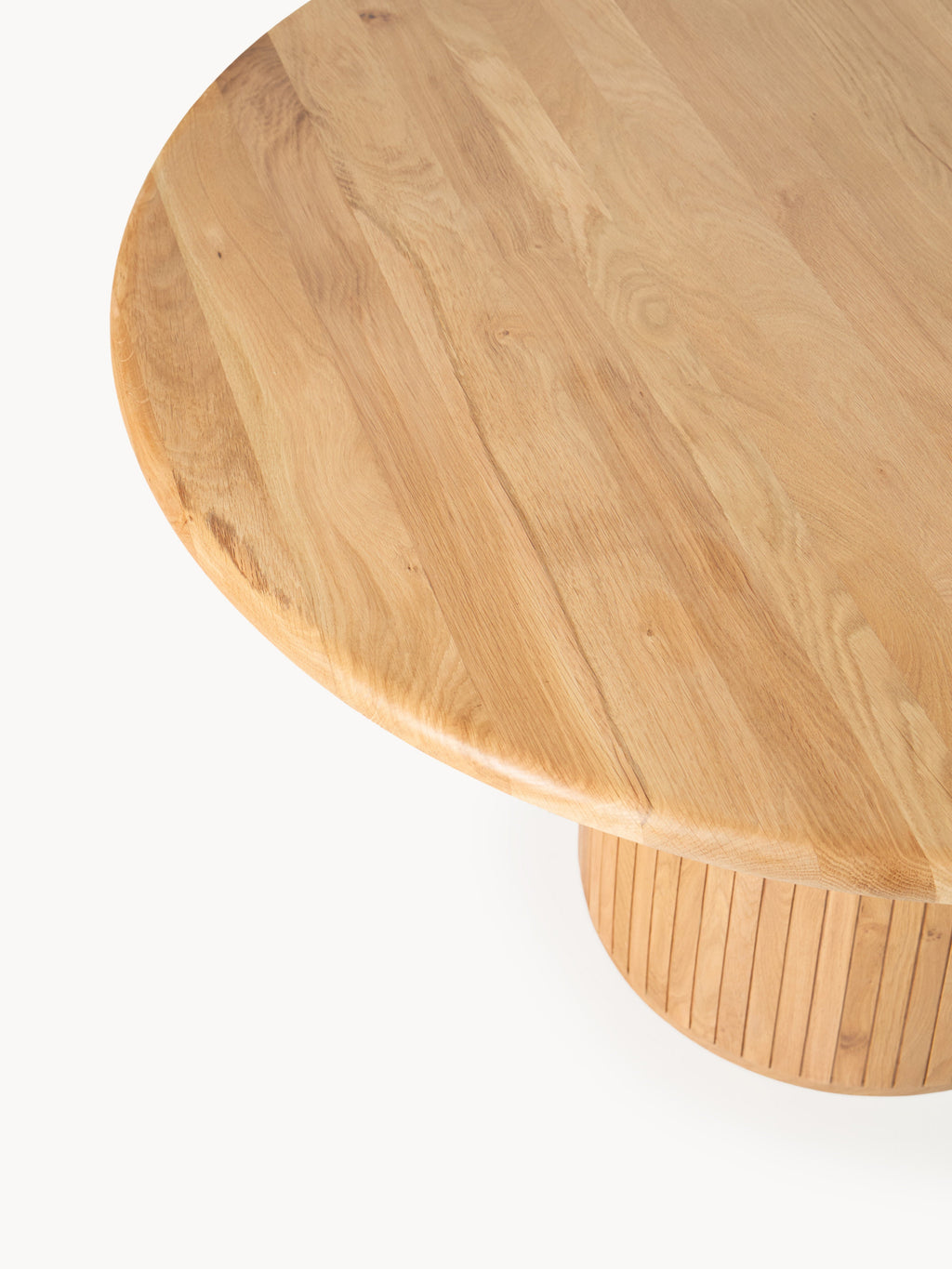 Nelly Round Dining Table with Groove Structure, in various sizes