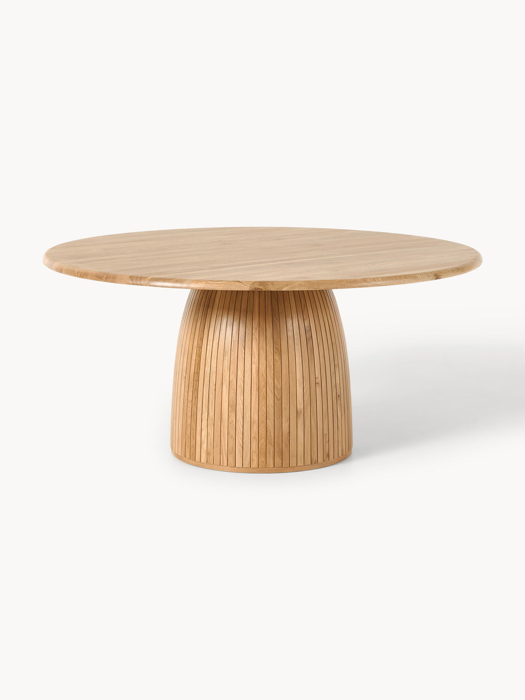 Nelly Round Dining Table with Groove Structure, in various sizes