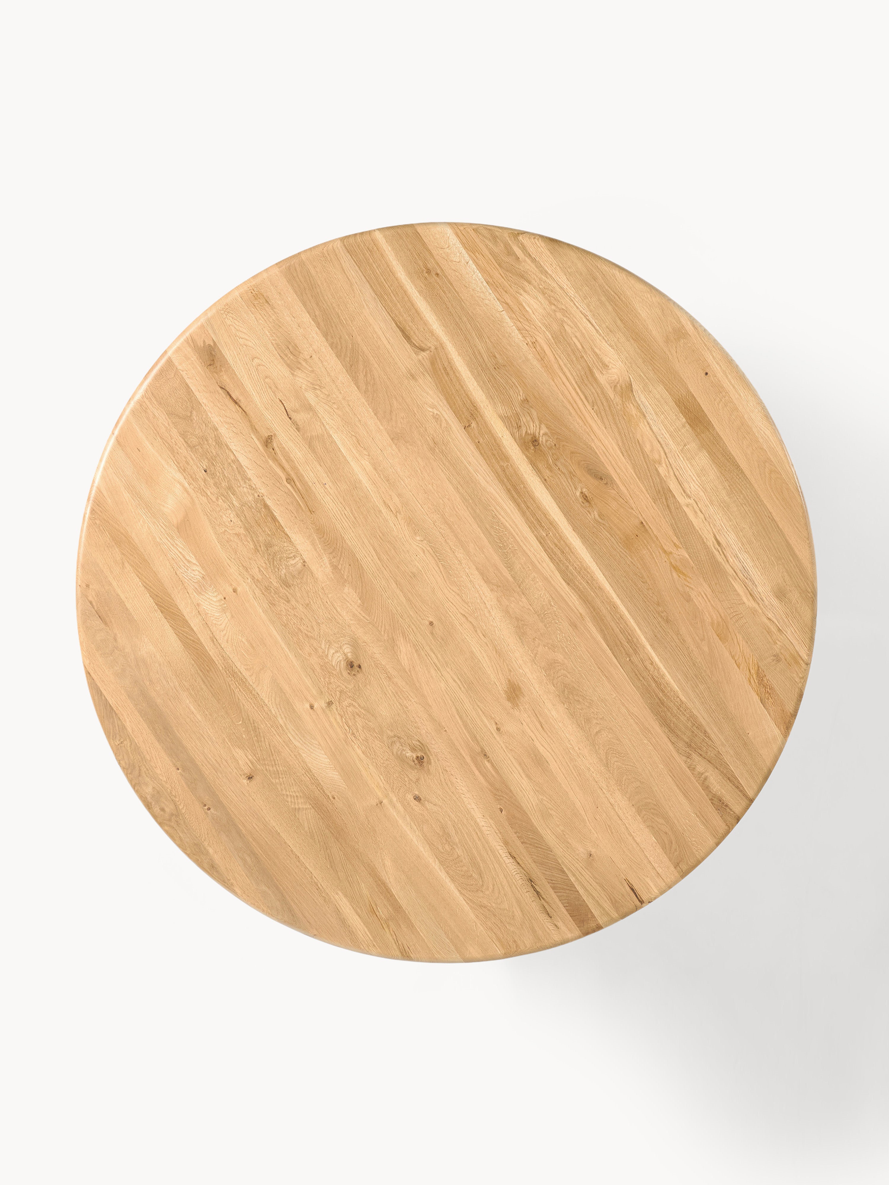 Nelly Round Dining Table with Groove Structure, in various sizes