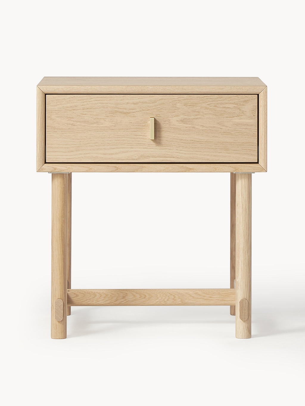 Diana Oak Wood Bedside Table with Drawer
